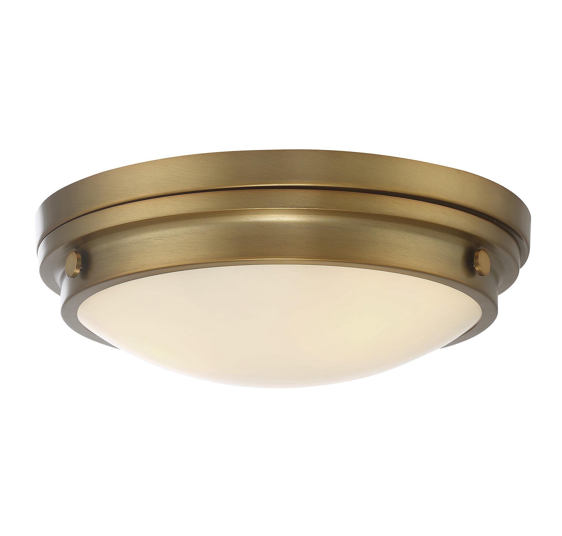 Savoy House Lucerne 3 - Light Flush Mount in  Warm Brass