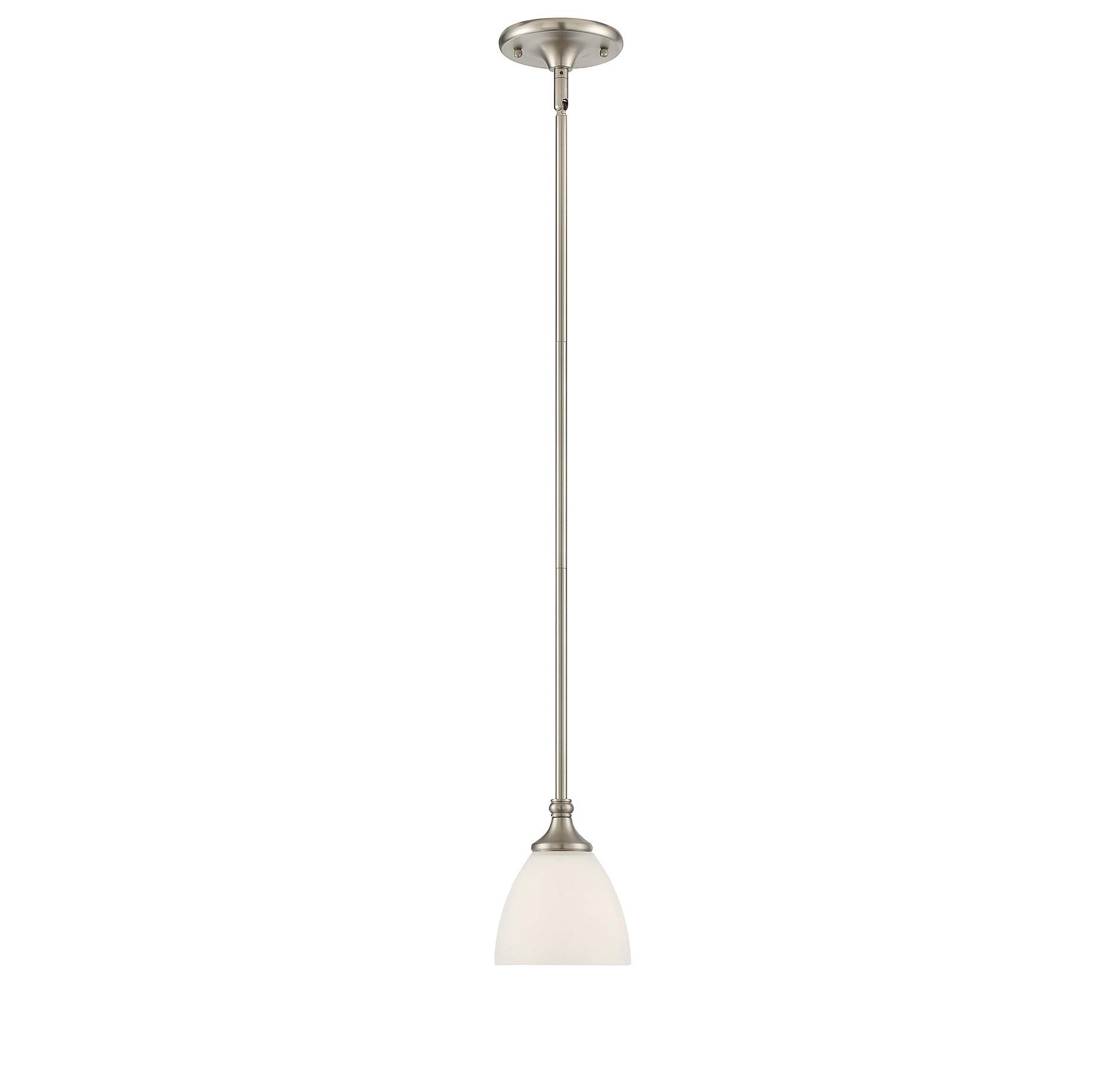 Herndon Satin Nickel Mini Pendant with Frosted Glass Shade