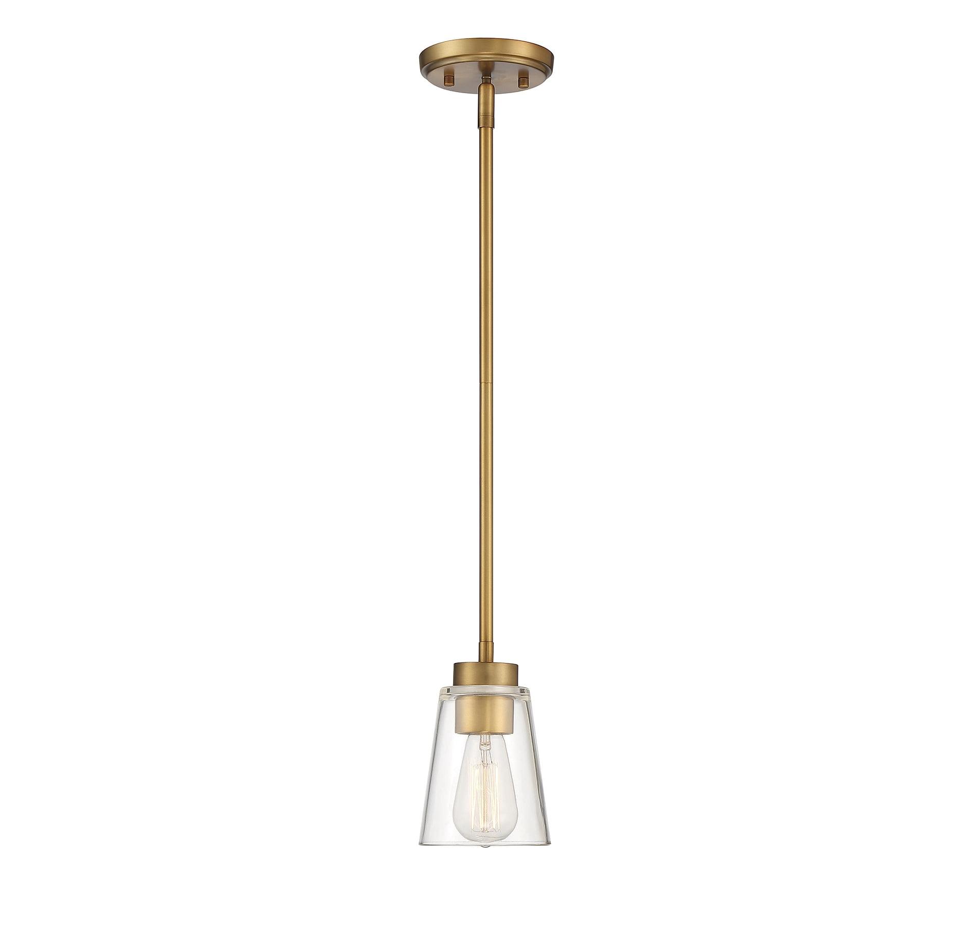 Savoy House Calhoun 1 - Light Pendant in  Warm Brass