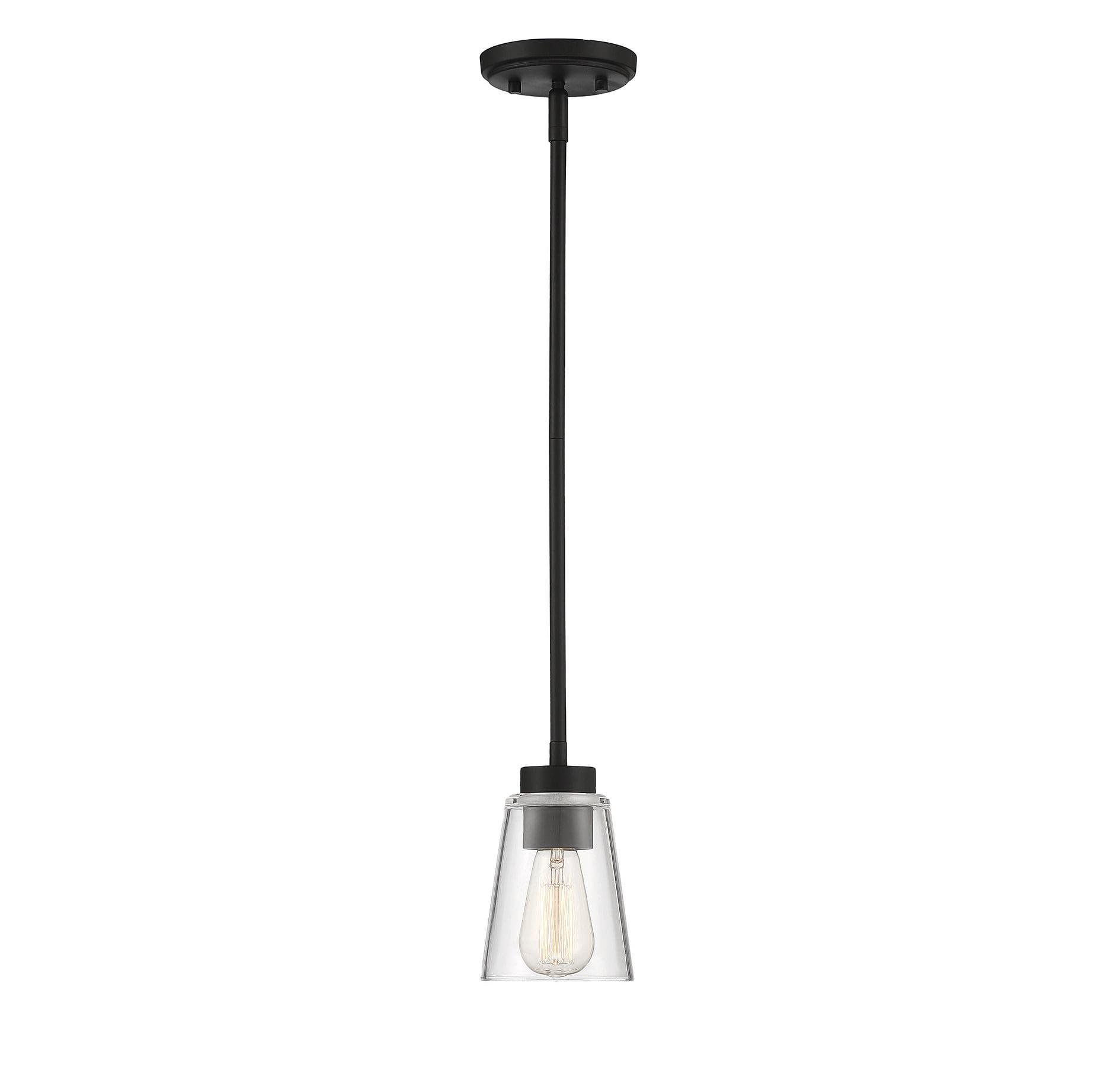 Calhoun Matte Black Glass Mini Pendant Light