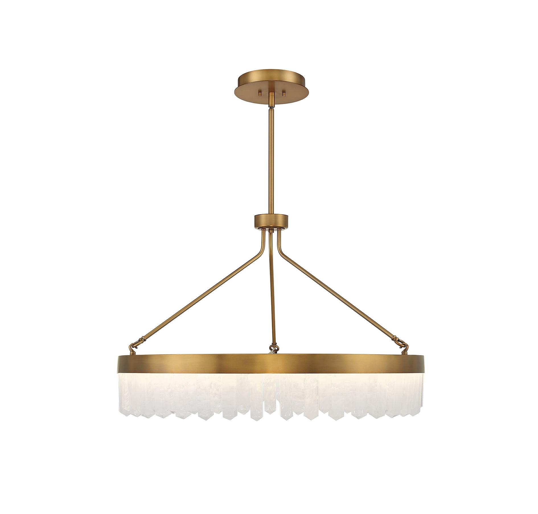 Landon LED Pendant in Warm Brass