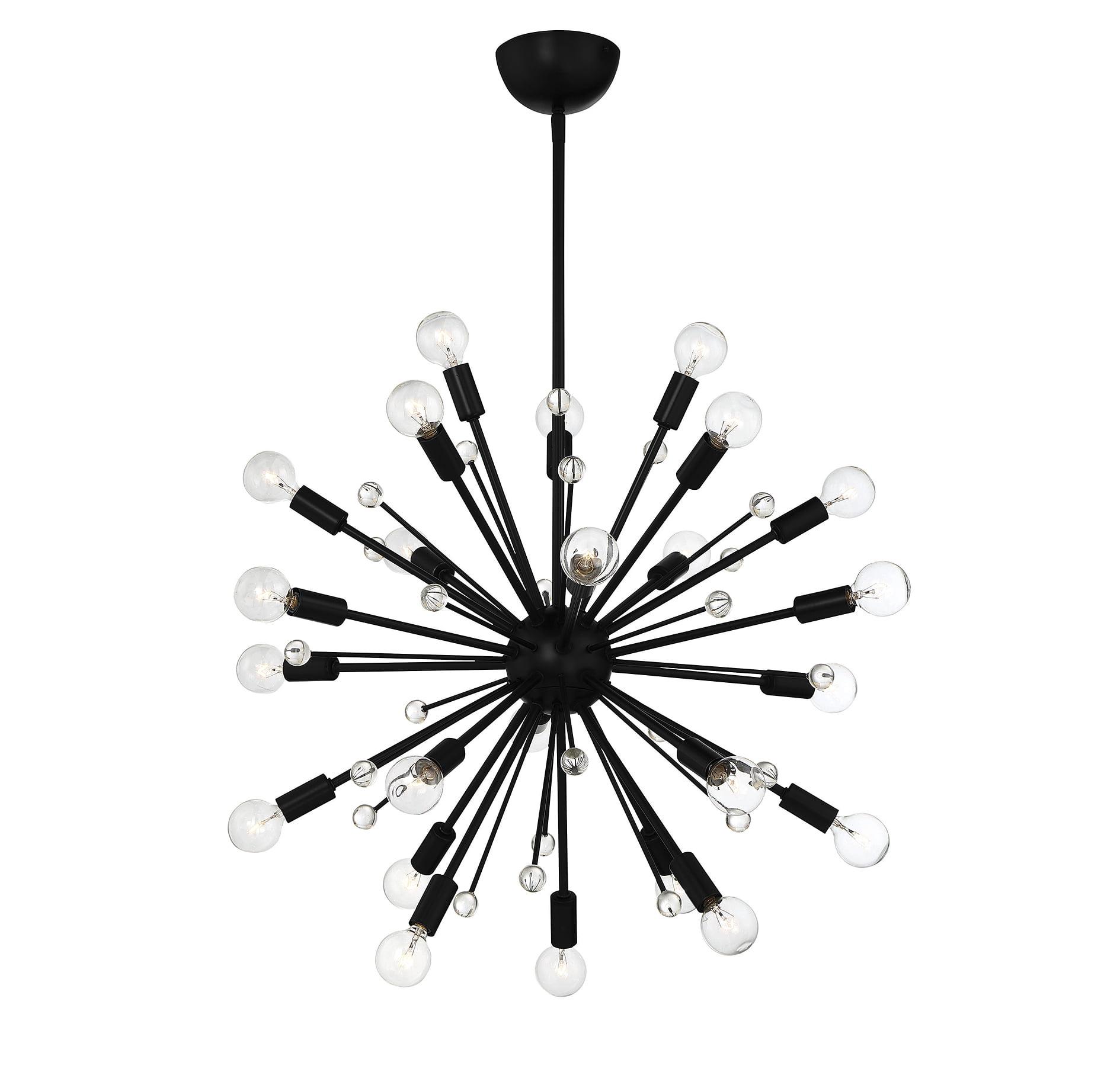 24 Light Metal Dimmable Sputnik Chandelier