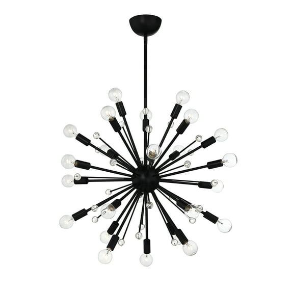 24 Light Metal Dimmable Sputnik Chandelier