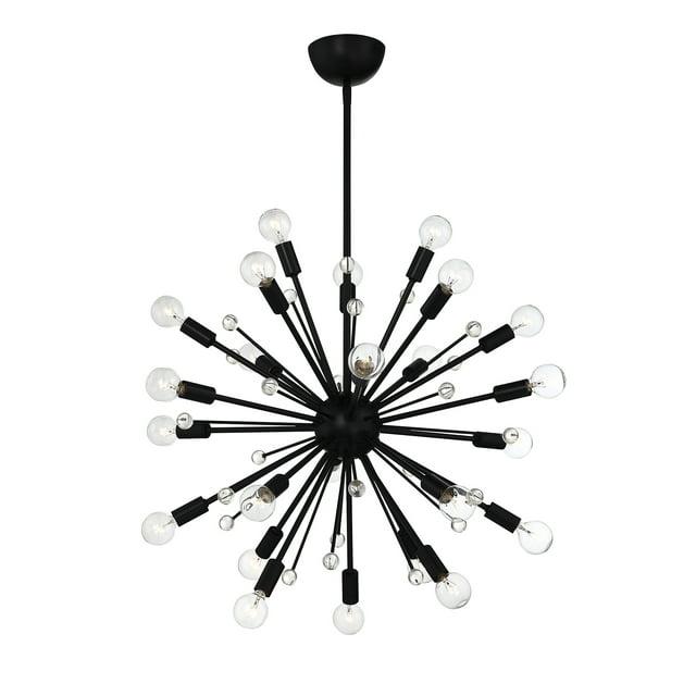 24 Light Metal Dimmable Sputnik Chandelier