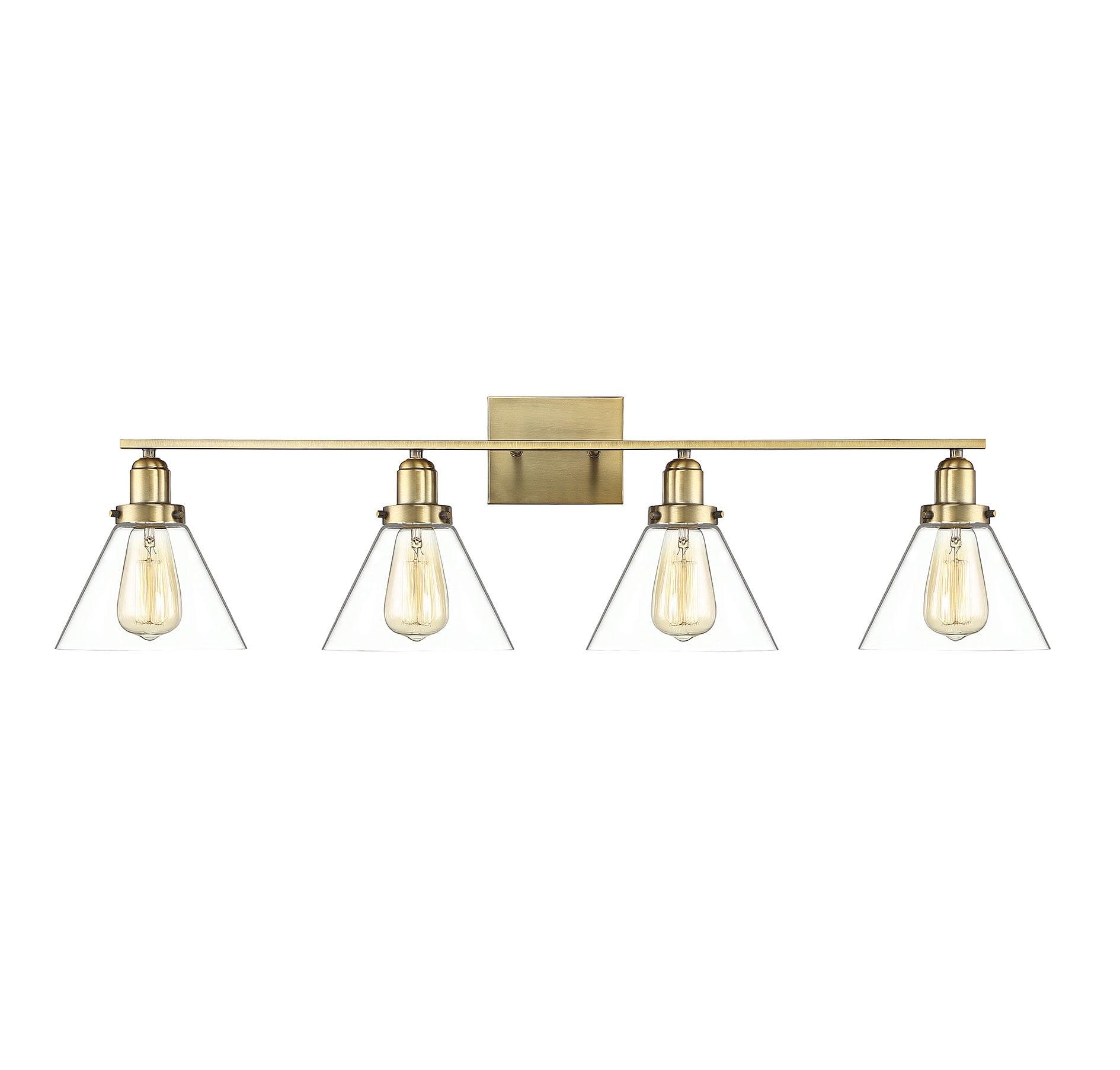 Savoy House Drake 4 - Light Vanity in  Warm Brass