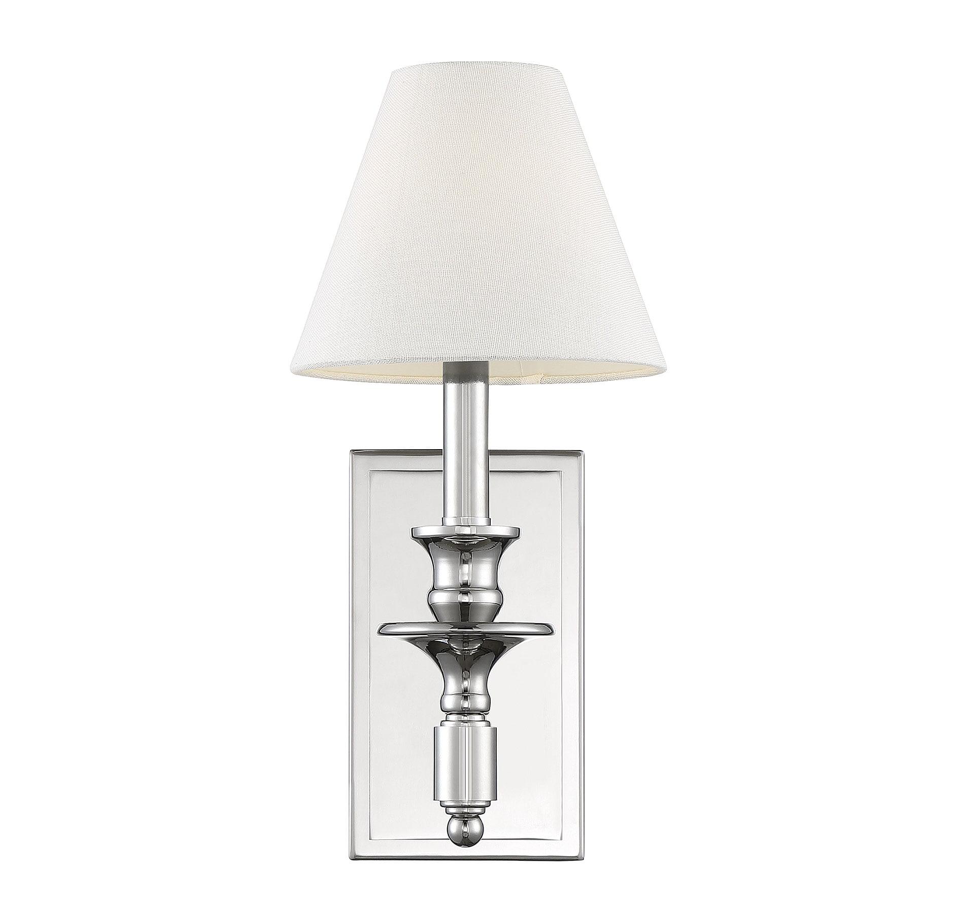 Washburn Polished Nickel 7"x15" Traditional Vanity Sconce