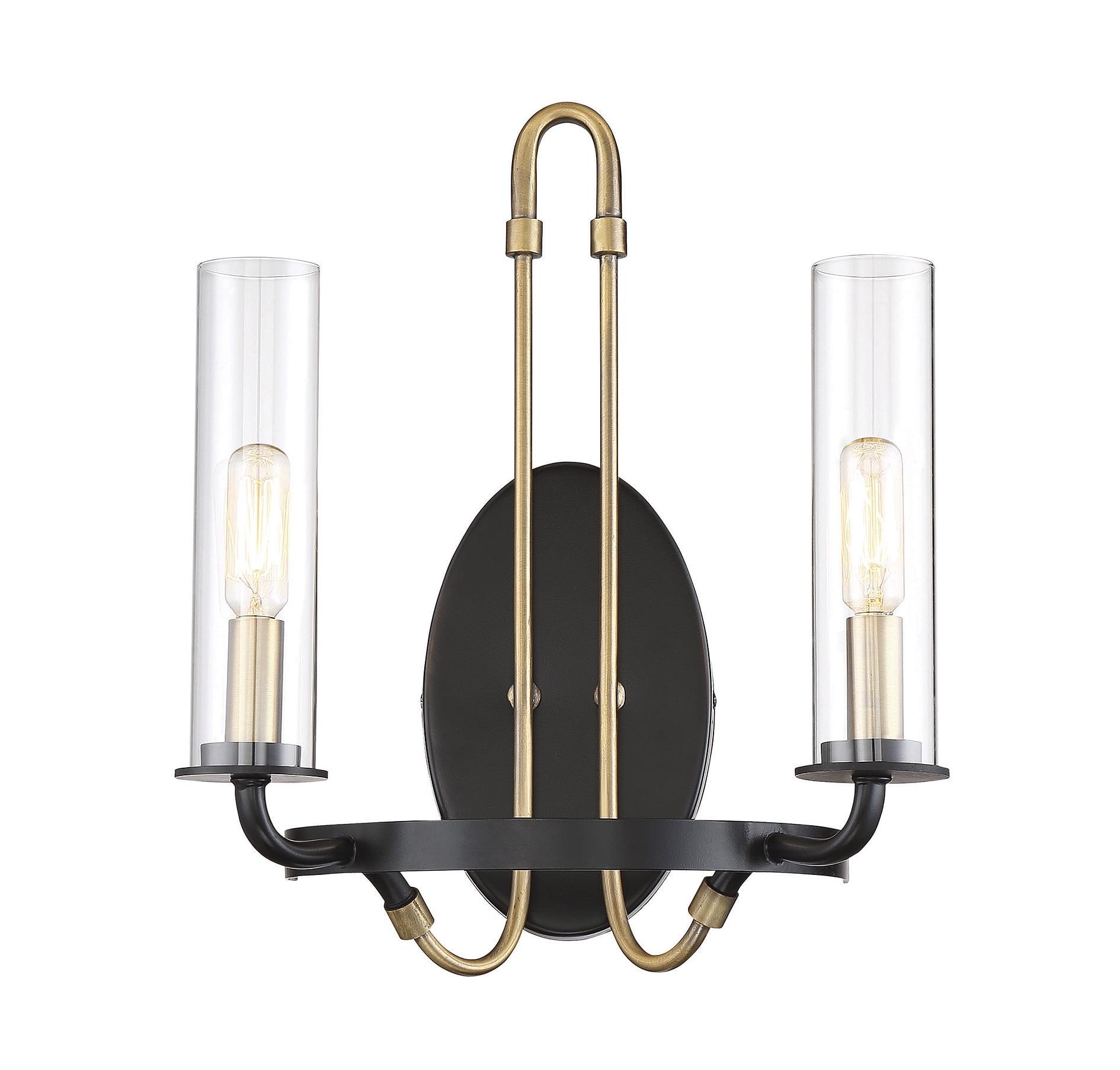 Savoy House Kearney 2 - Light Wall Light in  Vintage Black/Warm Brass