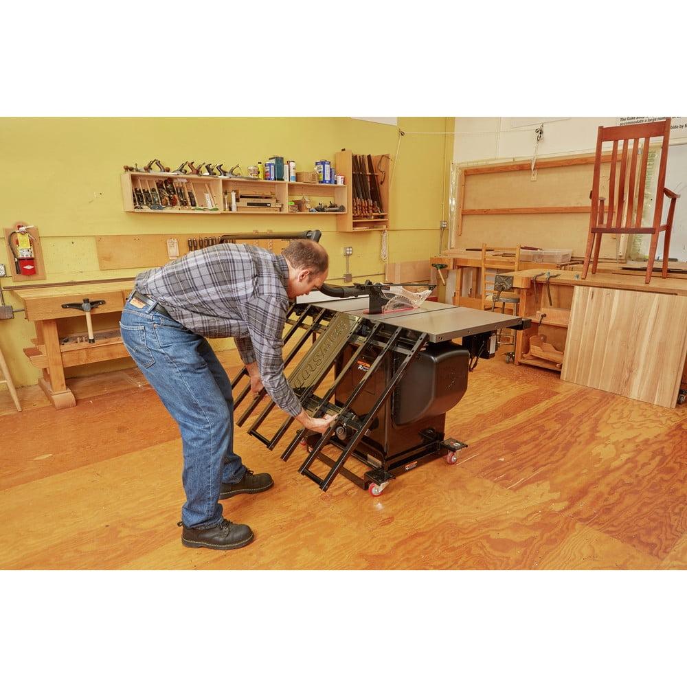 SawStop 46.6" Steel Folding Outfeed Table with Easy Glide Rollers