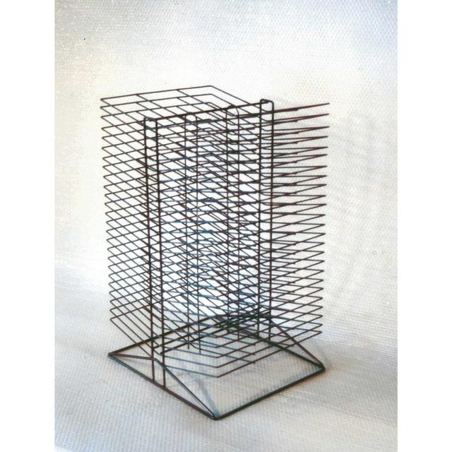 Sax All-Steel Double Sided Wire Drying Rack for Arts and Crafts and Storage, Black, 50 Shelves, 17-1/2 x 20 x 30-3/4 Inches