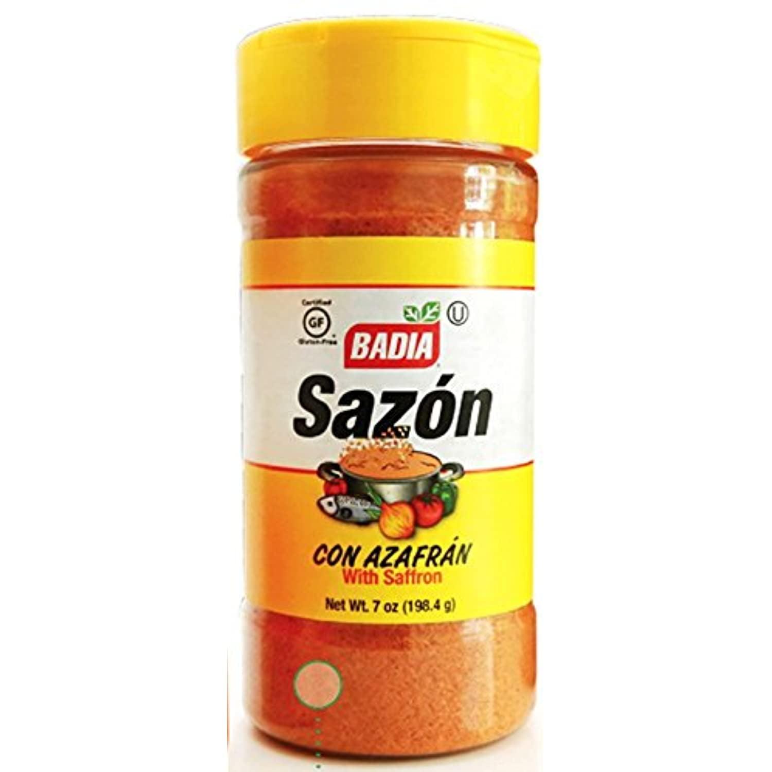 Badia Sazon Con Azafran, Spices & Seasoning, 7 oz Bottle