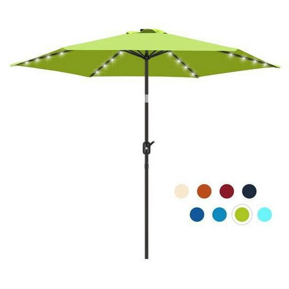 KUTIME Fruiteam 90'' Lighted Tilt Market Umbrella