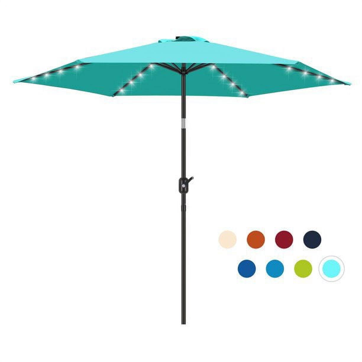 Fruiteam 90'' Lighted Tilt Market Umbrella