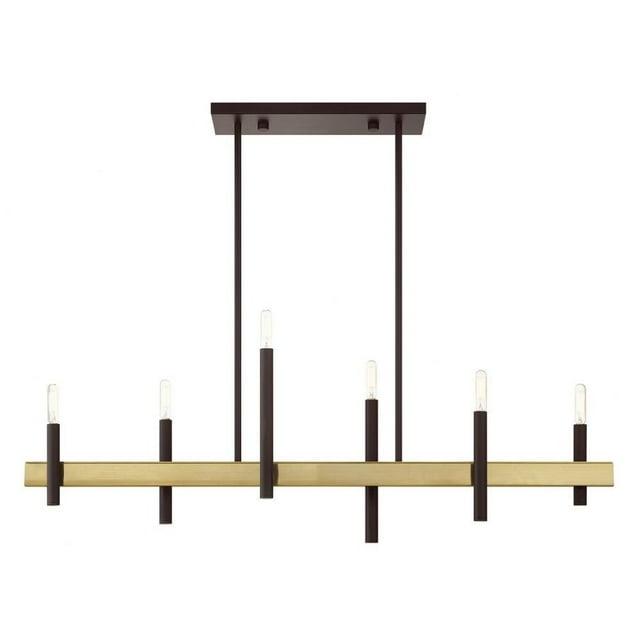 Livex Lighting Denmark 6 - Light Chandelier in  Bronze/Antique Brass