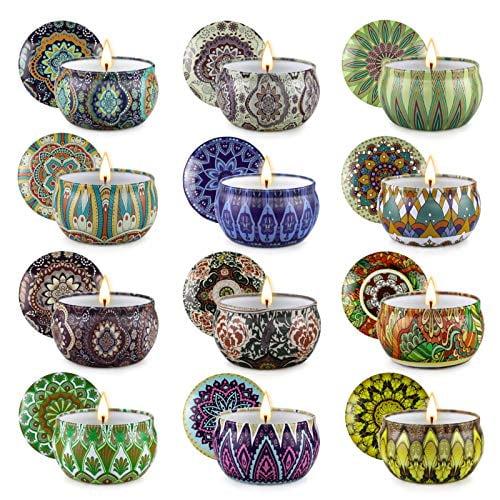 Scented Candles Gift Set, 12 Pack Aromatherapy Candles for Women, Candles for Home Scented, 300H Long Burning, Soy Wax Candle Set, Gifts for Mom Women SPA Birthday Anniversary Stocking Stuffers