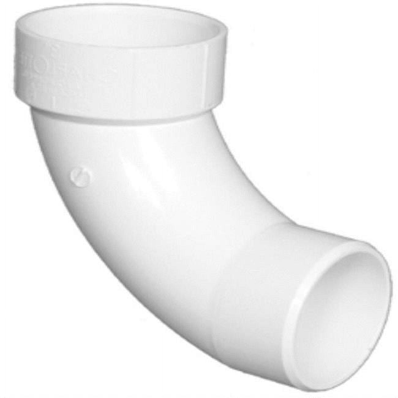Charlotte PVC003040800HA 2 in. 90 Degree Elbow Long Sweep - White
