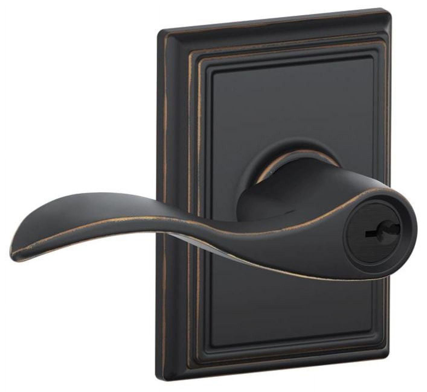 Accent Lever with Addison Trim Keyed Entry Lock