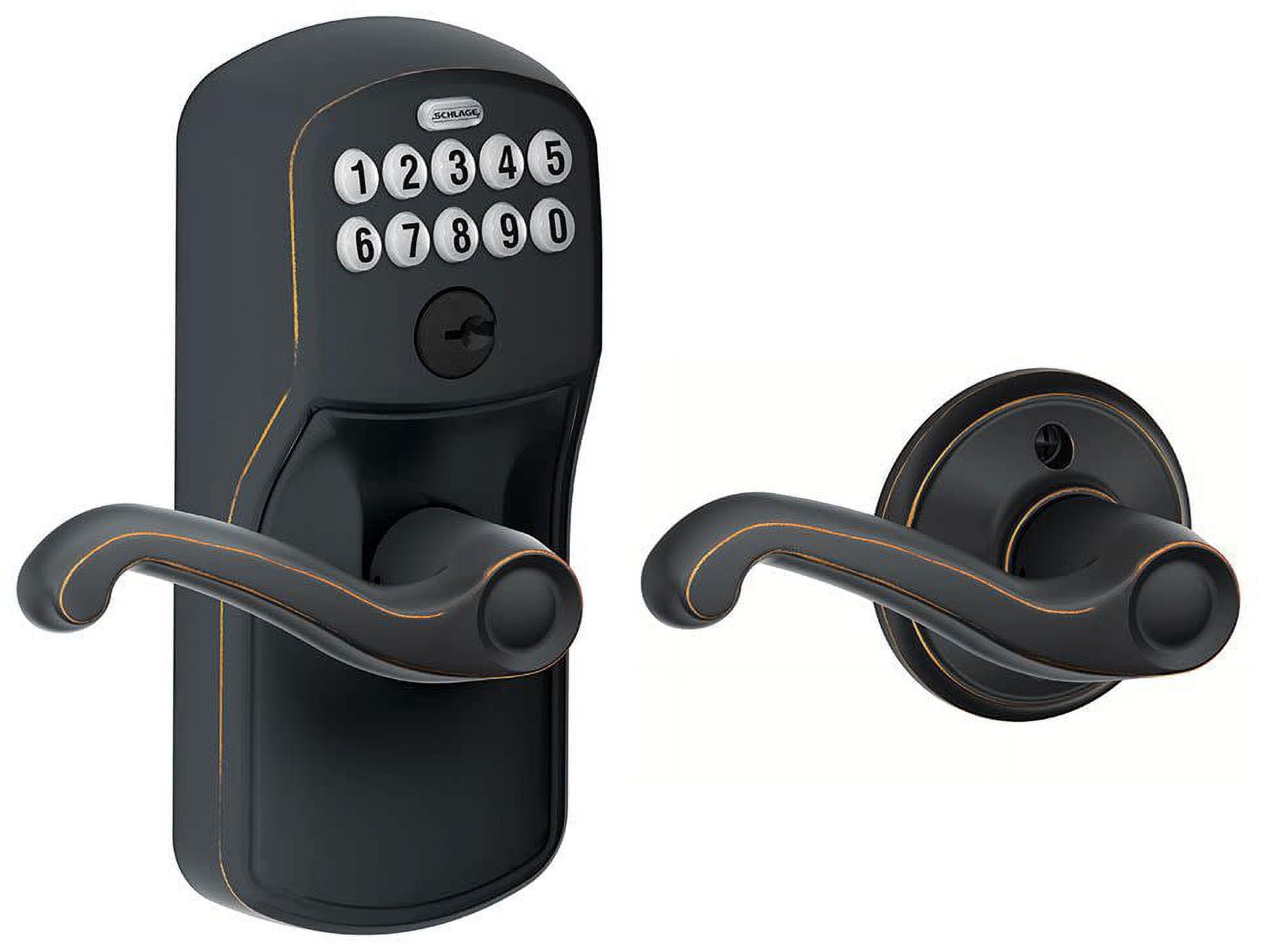 Aged Bronze Keypad Lock with Flair Lever