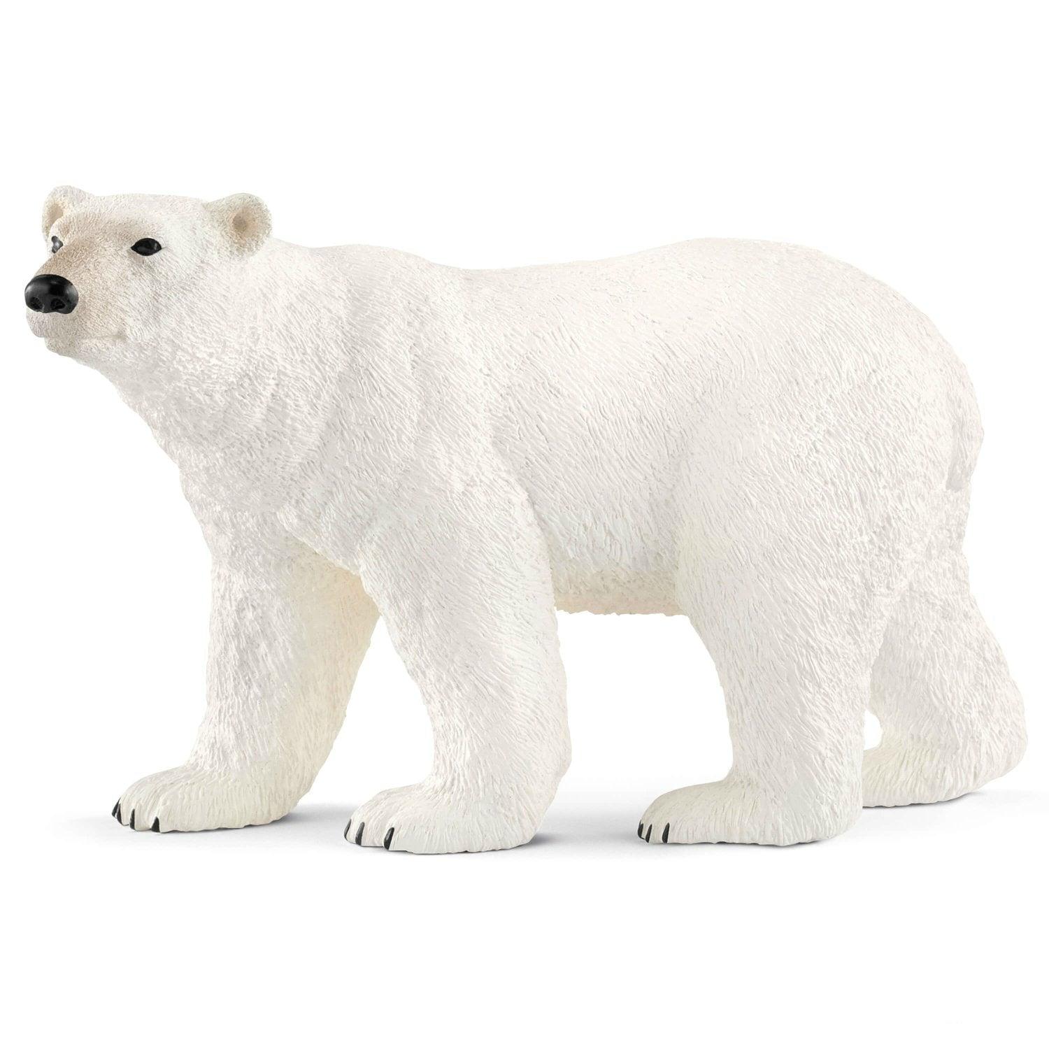 Hand-Painted White PVC Polar Bear Toy Figurine