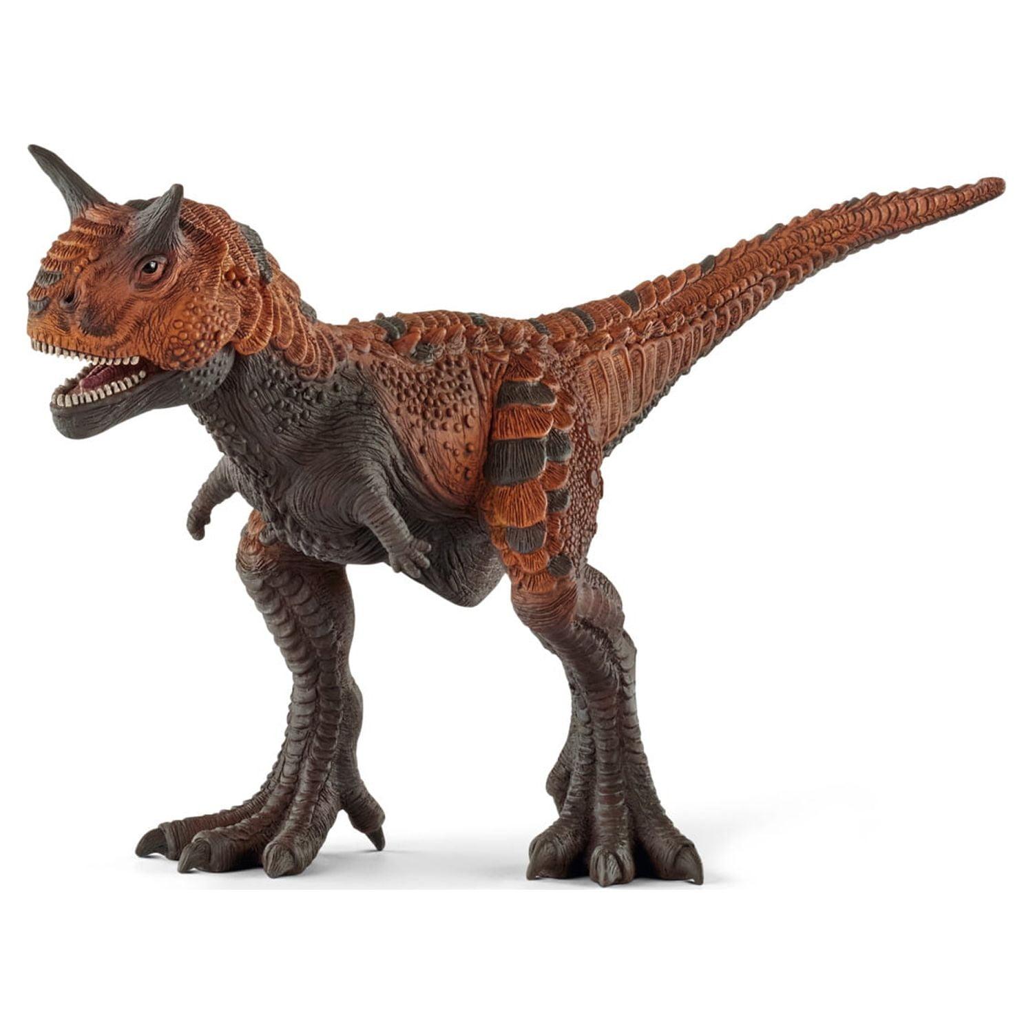 Hand-Painted Brown and Black Carnotaurus Dinosaur Toy Figurine