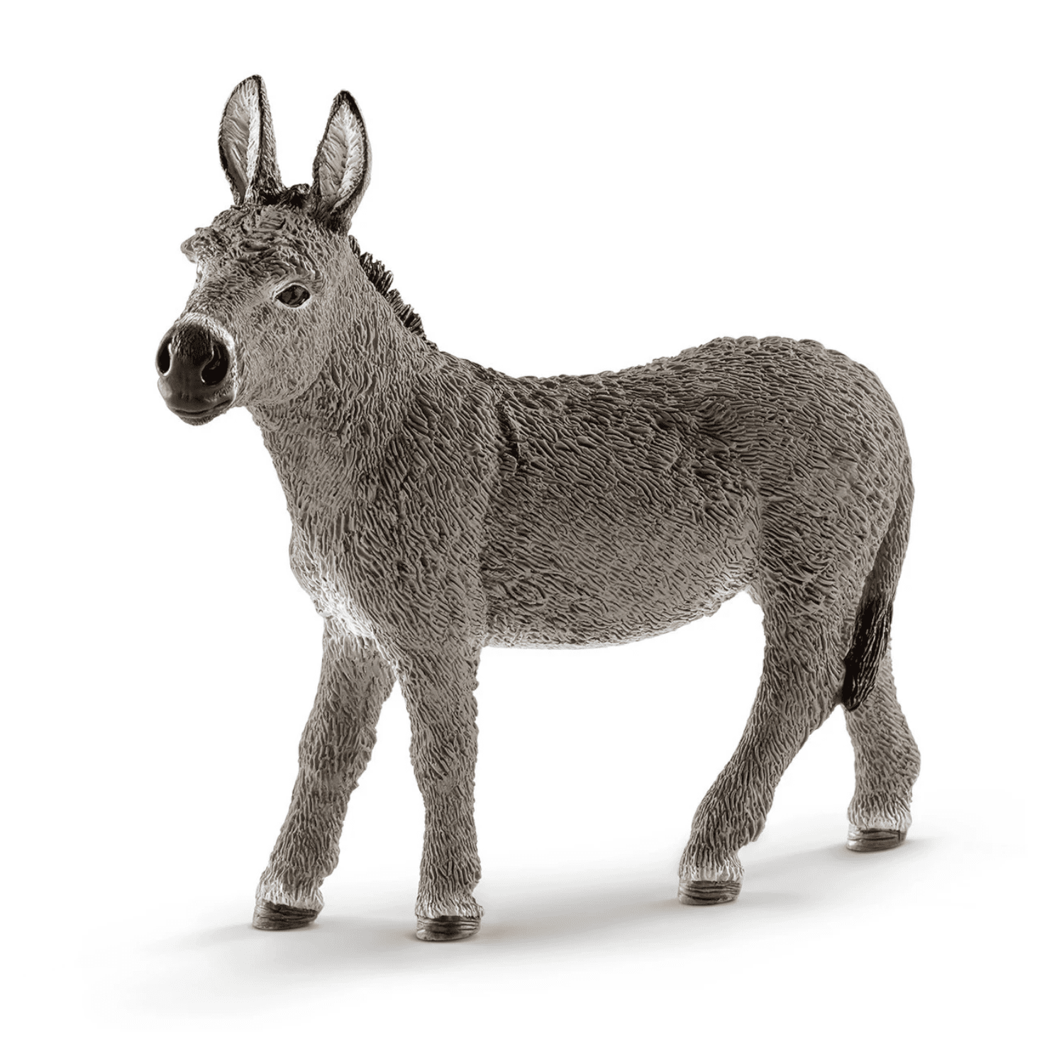 Schleich Grey Realistic Donkey Animal Toy Figurine