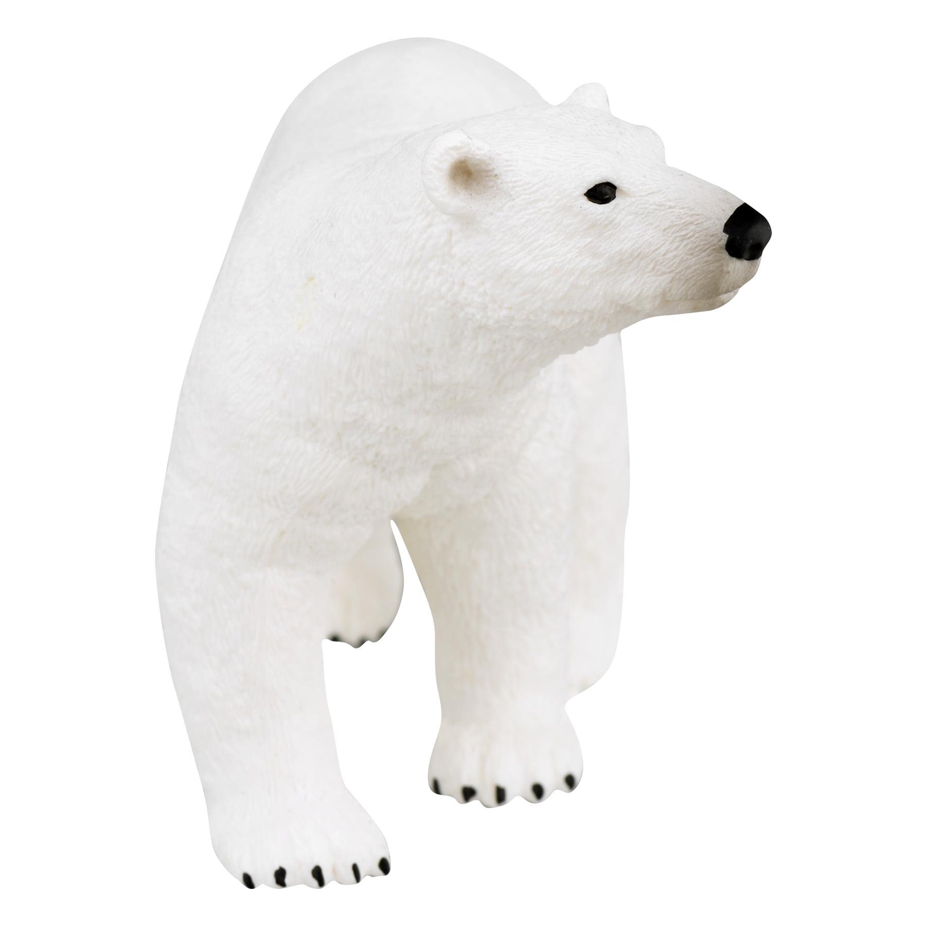 Hand-Painted White PVC Polar Bear Toy Figurine