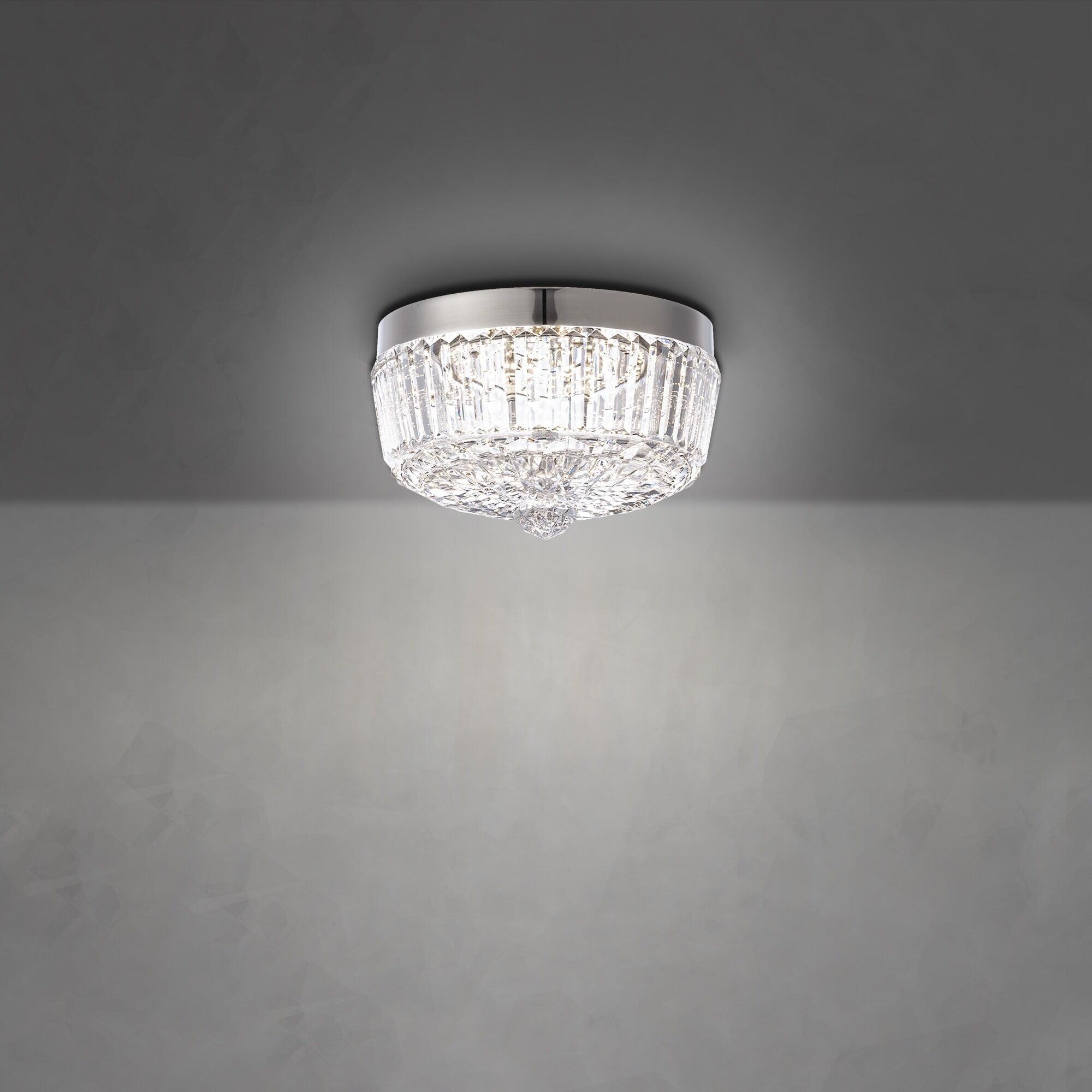 Heritage Crystal Polished Nickel LED Flush Mount