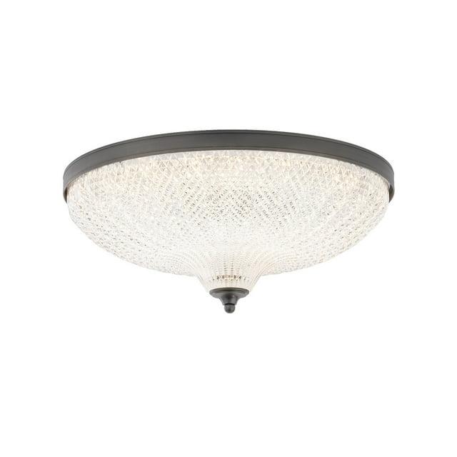 Roma Crystal LED Flush Mount With 3-CCT Color Temperature Selectable Switch (3000K-3500K-4000K)