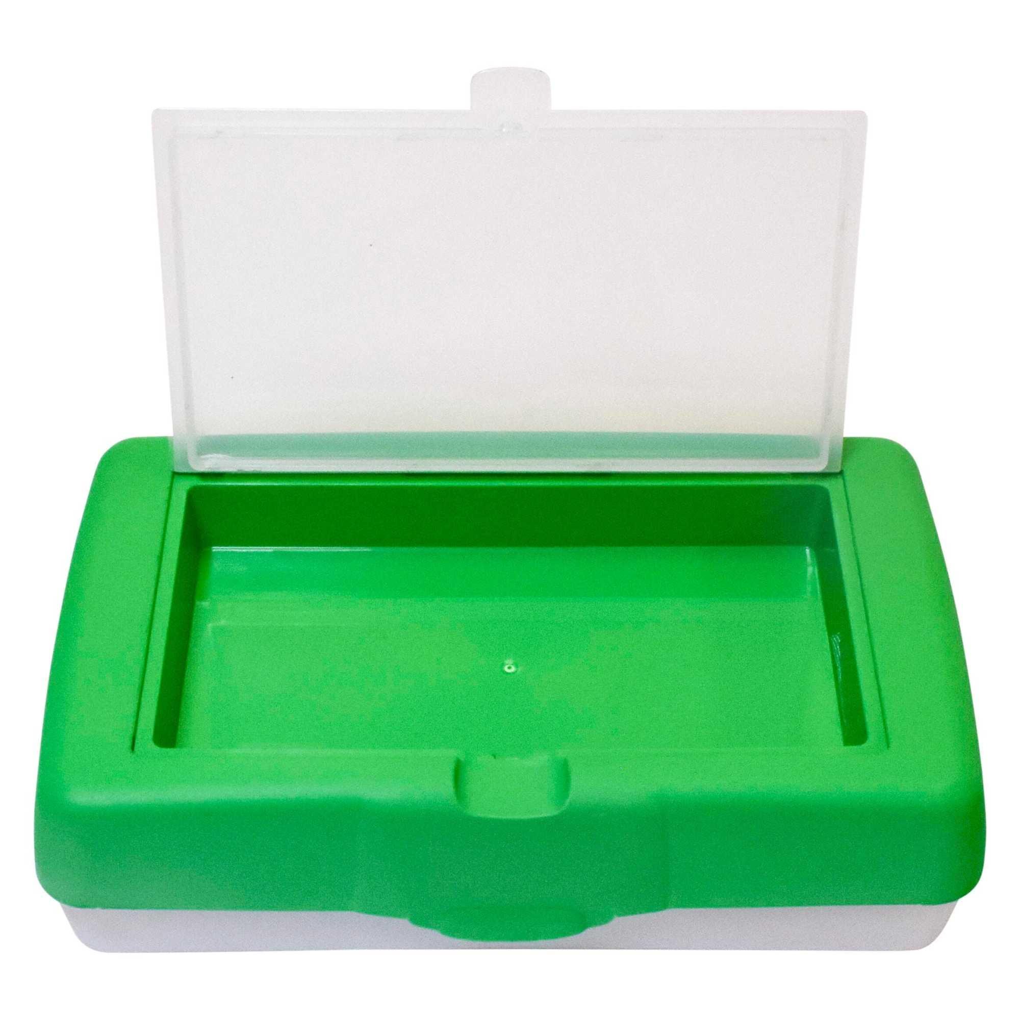School Smart Plastic Pencil Box Case with 2 Layer Compartment, Green