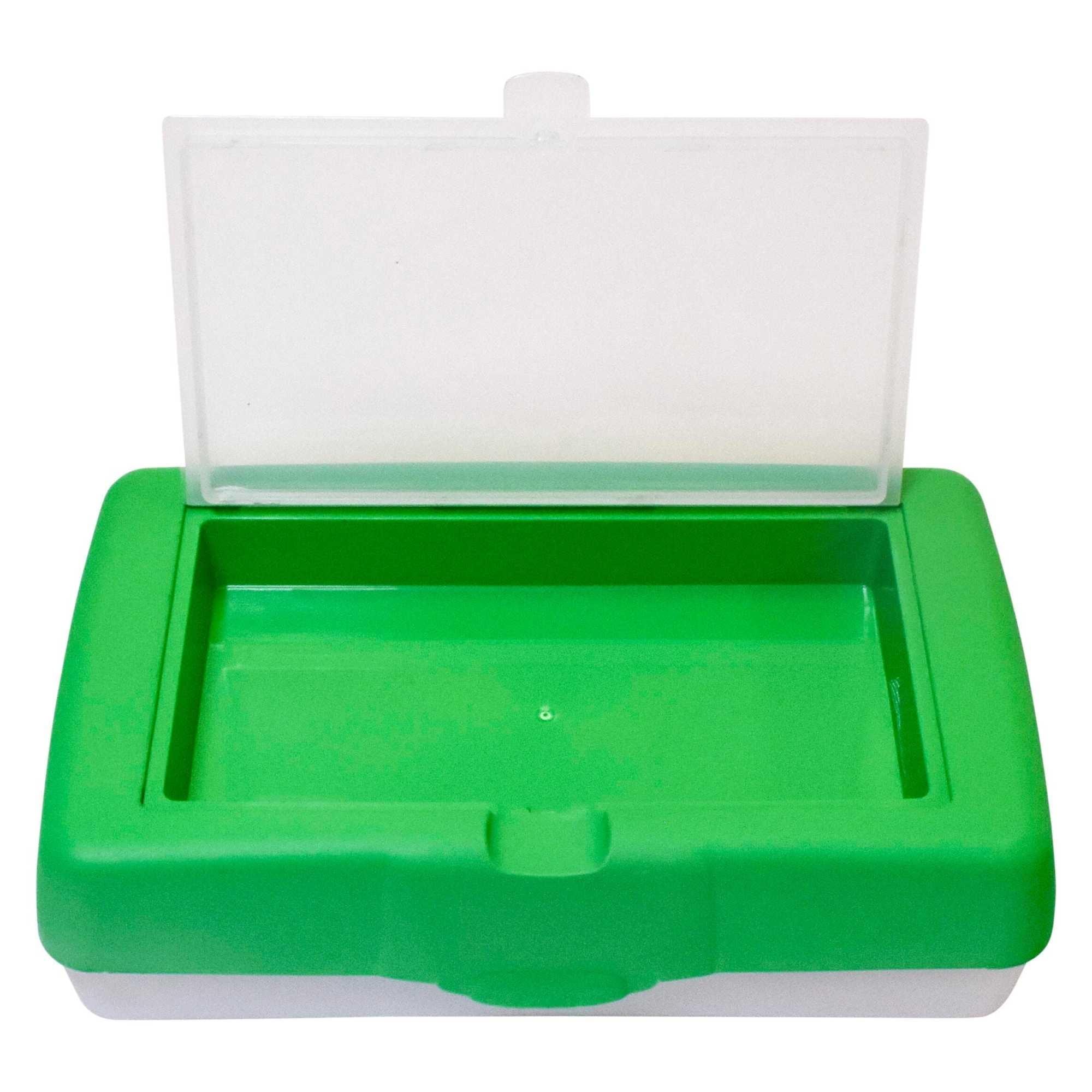 School Smart Plastic Pencil Box Case with 2 Layer Compartment, Green