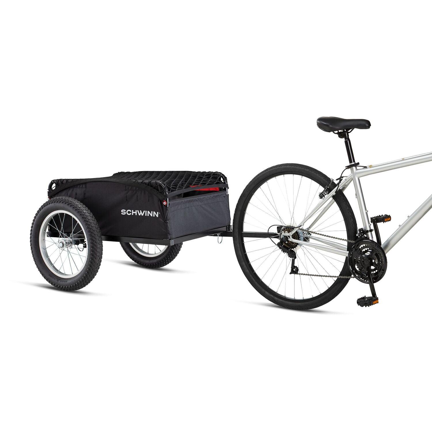 Schwinn Black Metal Two-Wheel Bicycle Cargo Trailer