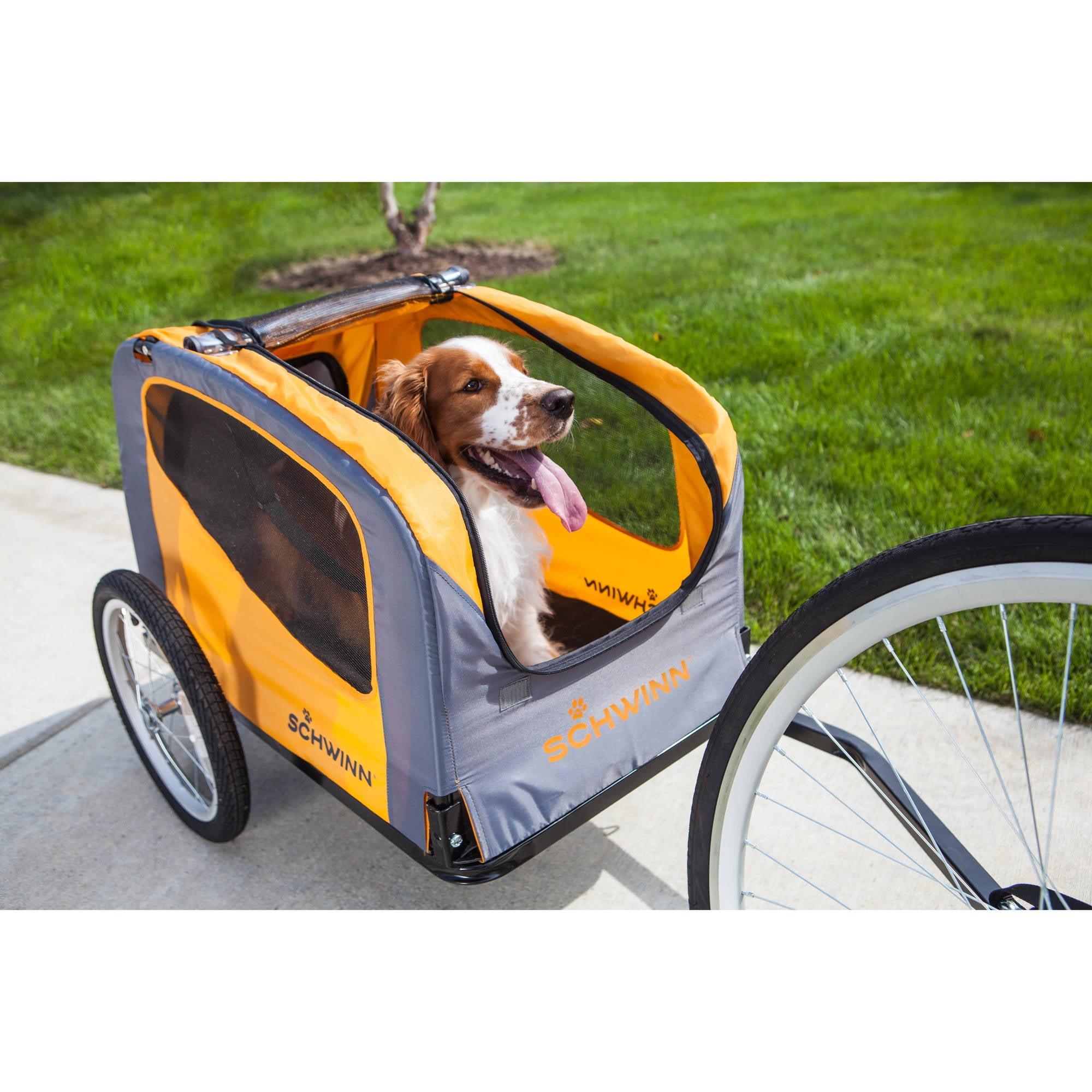 Schwinn Orange and Gray Pet Bike Trailer with Steel Frame