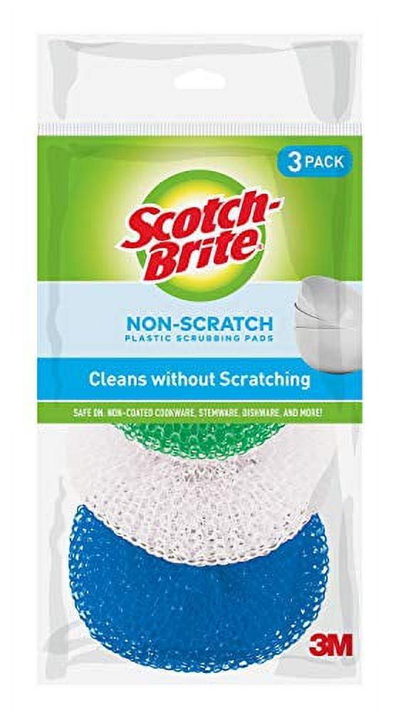 Scotch-Brite Non-Scratch Plastic Scrubbing Pads, 3-Pack