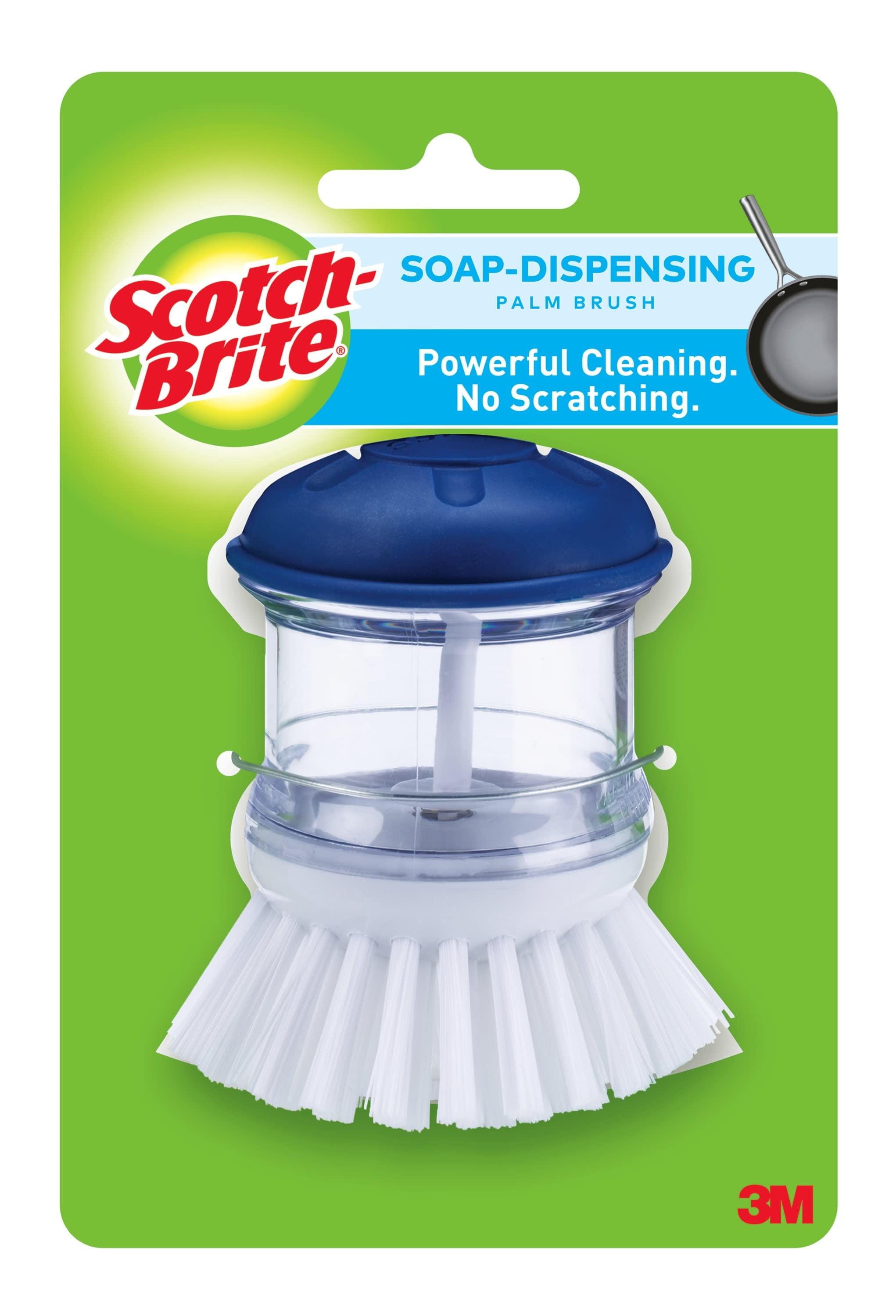 Scotch-Brite Blue and White Synthetic Soap Dispenser Dish Brush