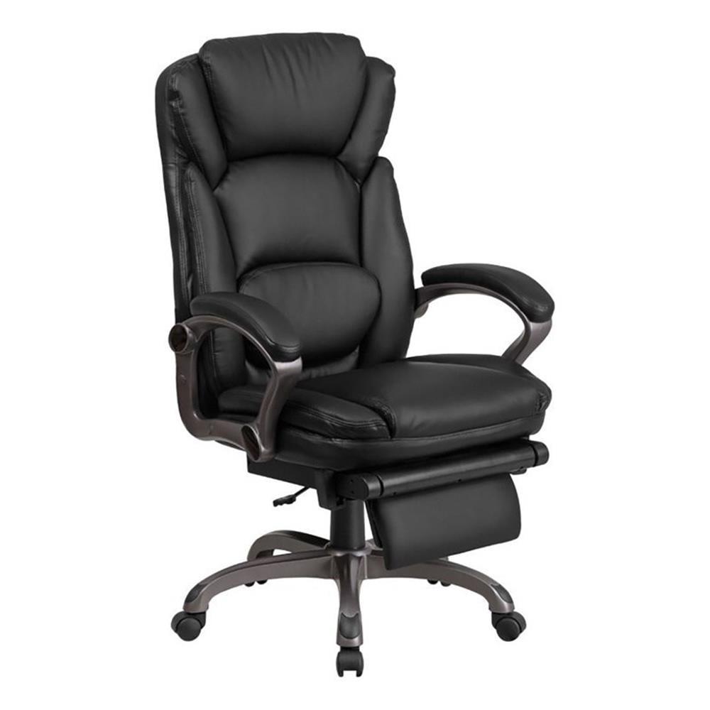 Black High Back Leather Executive Swivel Reclining Office Chair