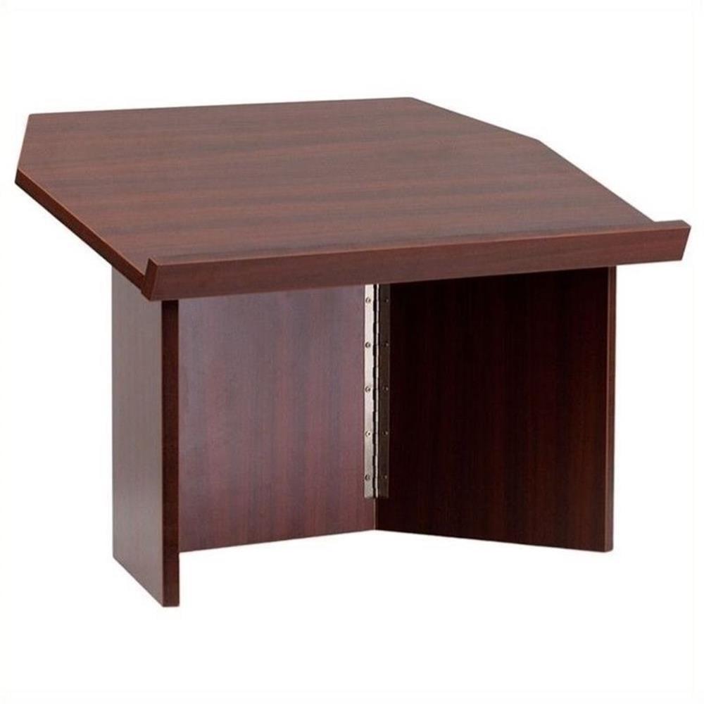 Mahogany Foldable Tabletop Lectern with Slanted Surface