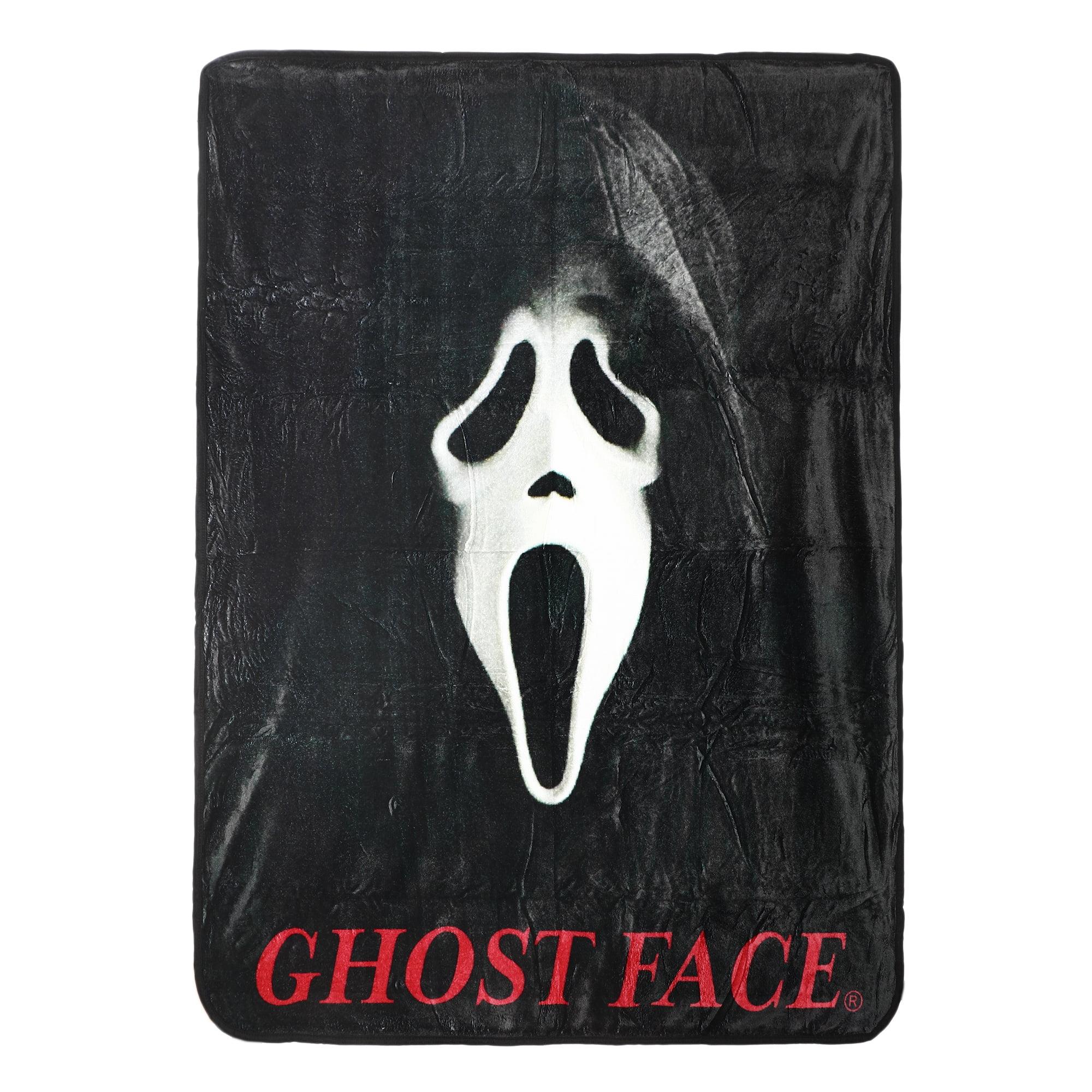 Ghost Face Black and White Fleece Throw Blanket