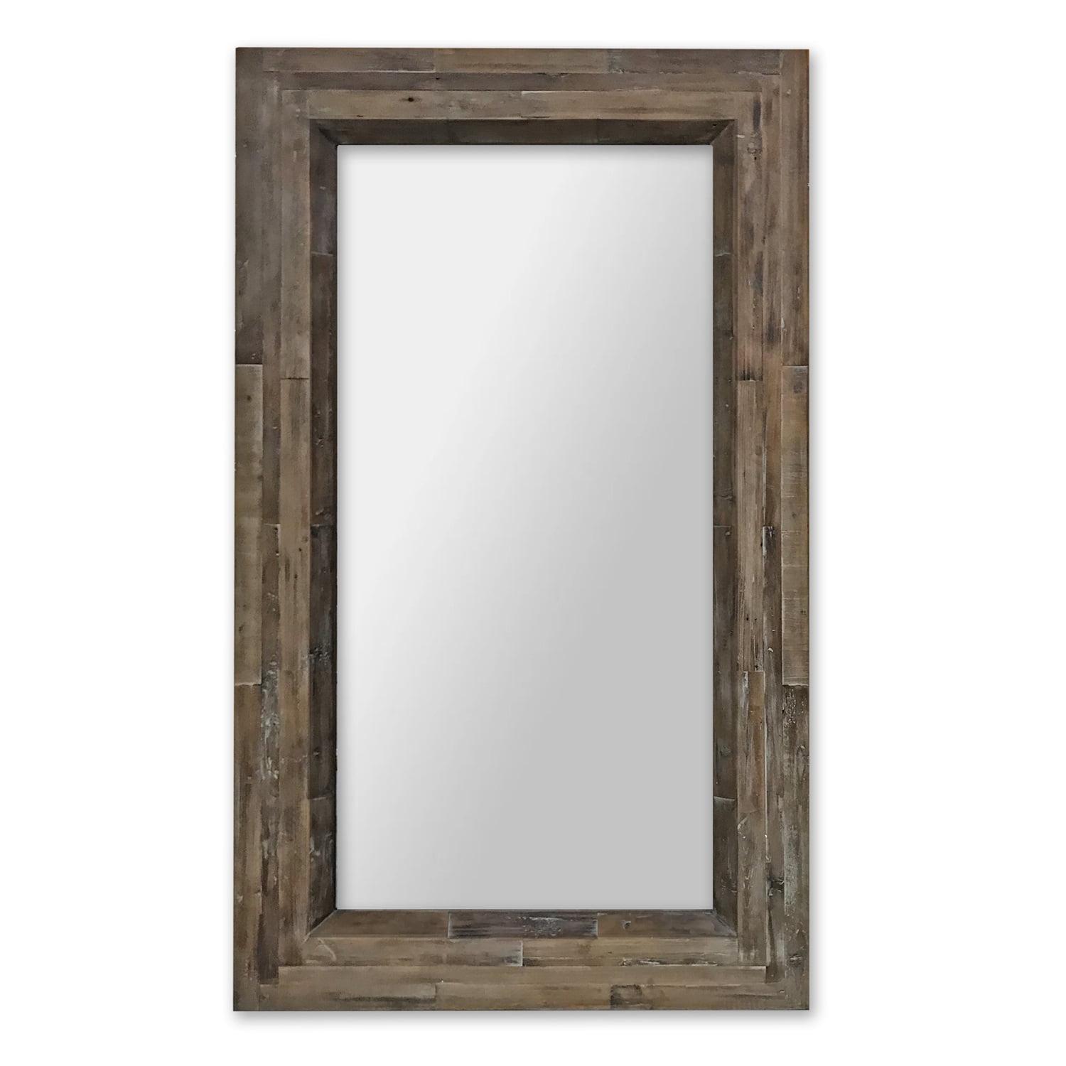 Grand Asher Full-Length Natural Wood Leaning Mirror 84"x49"