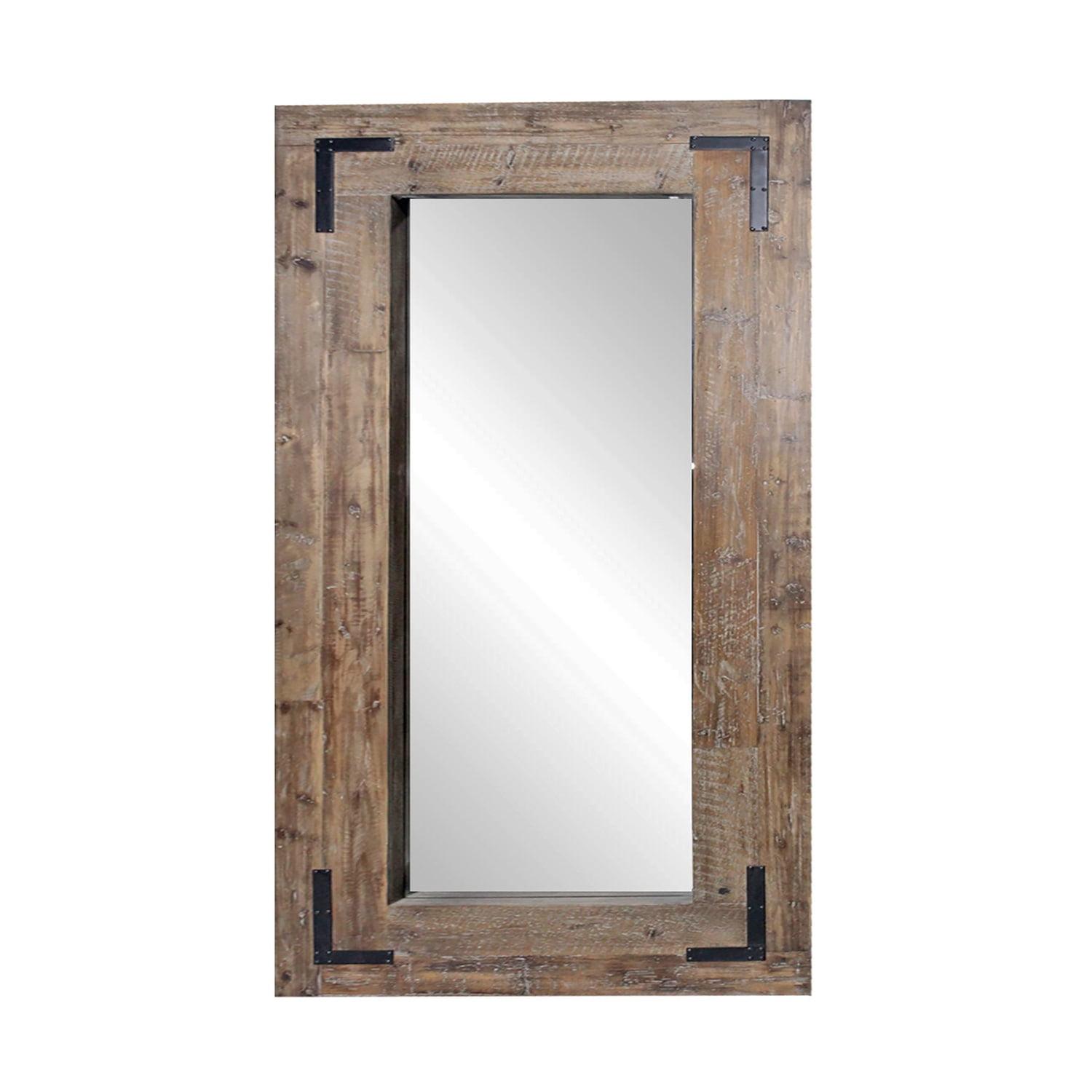 Kent Full-Length Reclaimed Wood Leaning Mirror 75" x 35"