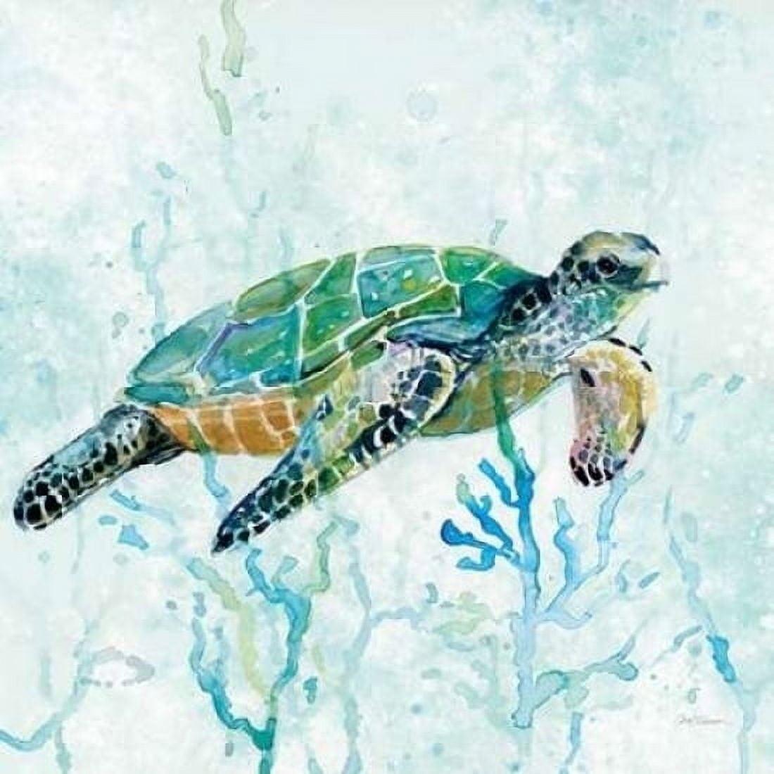 Sea Turtle Swim I Poster Print by Carol Robinson