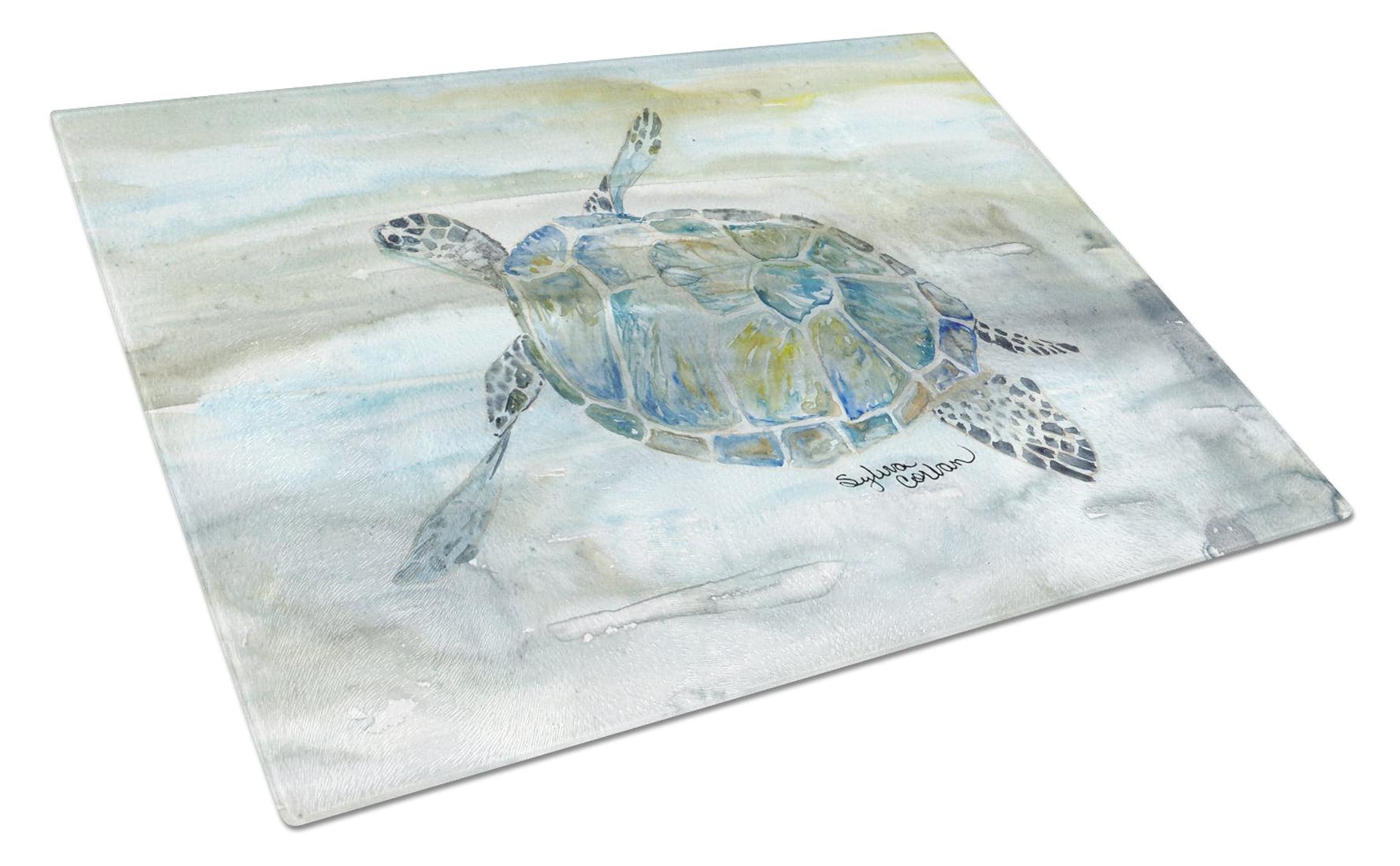 Caroline's Treasures Tempered Glass Sea Turtle Cutting Board