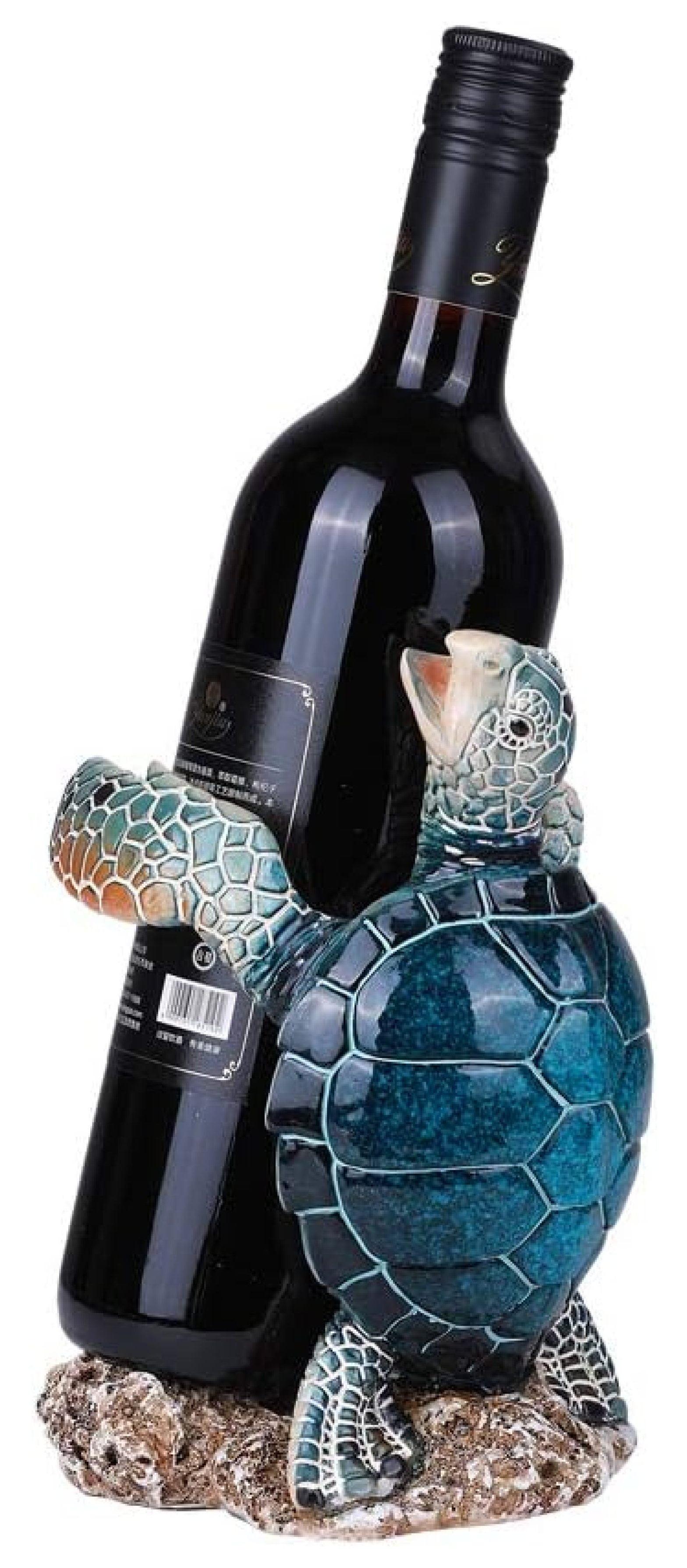 Sea Turtle Cold Cast Resin Wine Bottle Holder