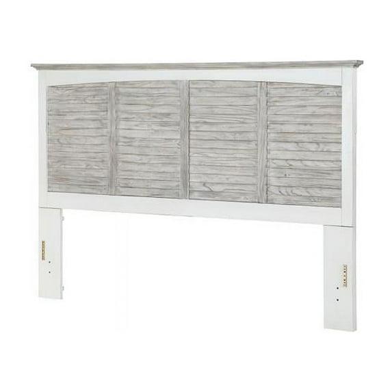 Charteris Solid Wood White Brown/Grey Panel Headboard
