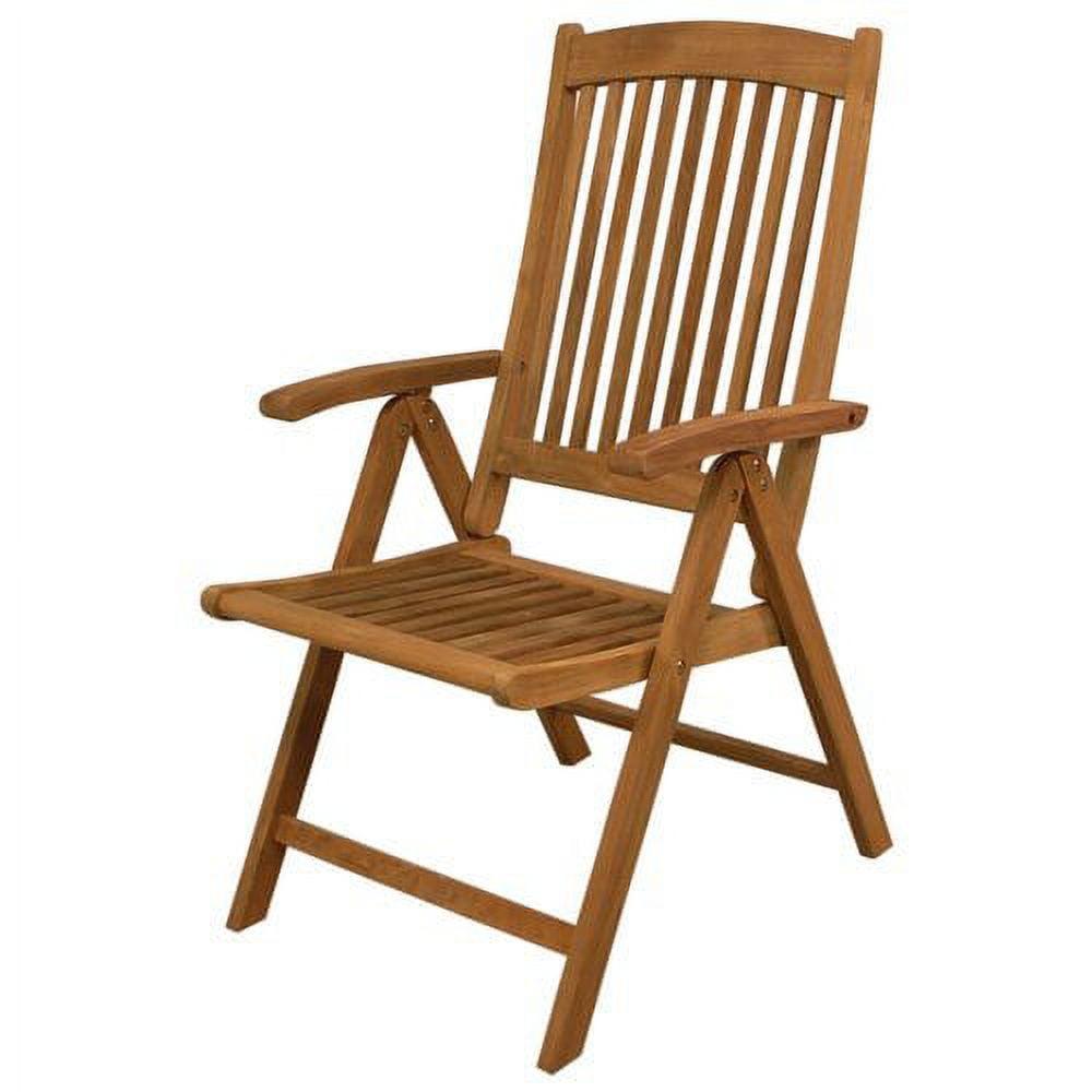 Teak Folding Multi-Position Outdoor Dining Armchair