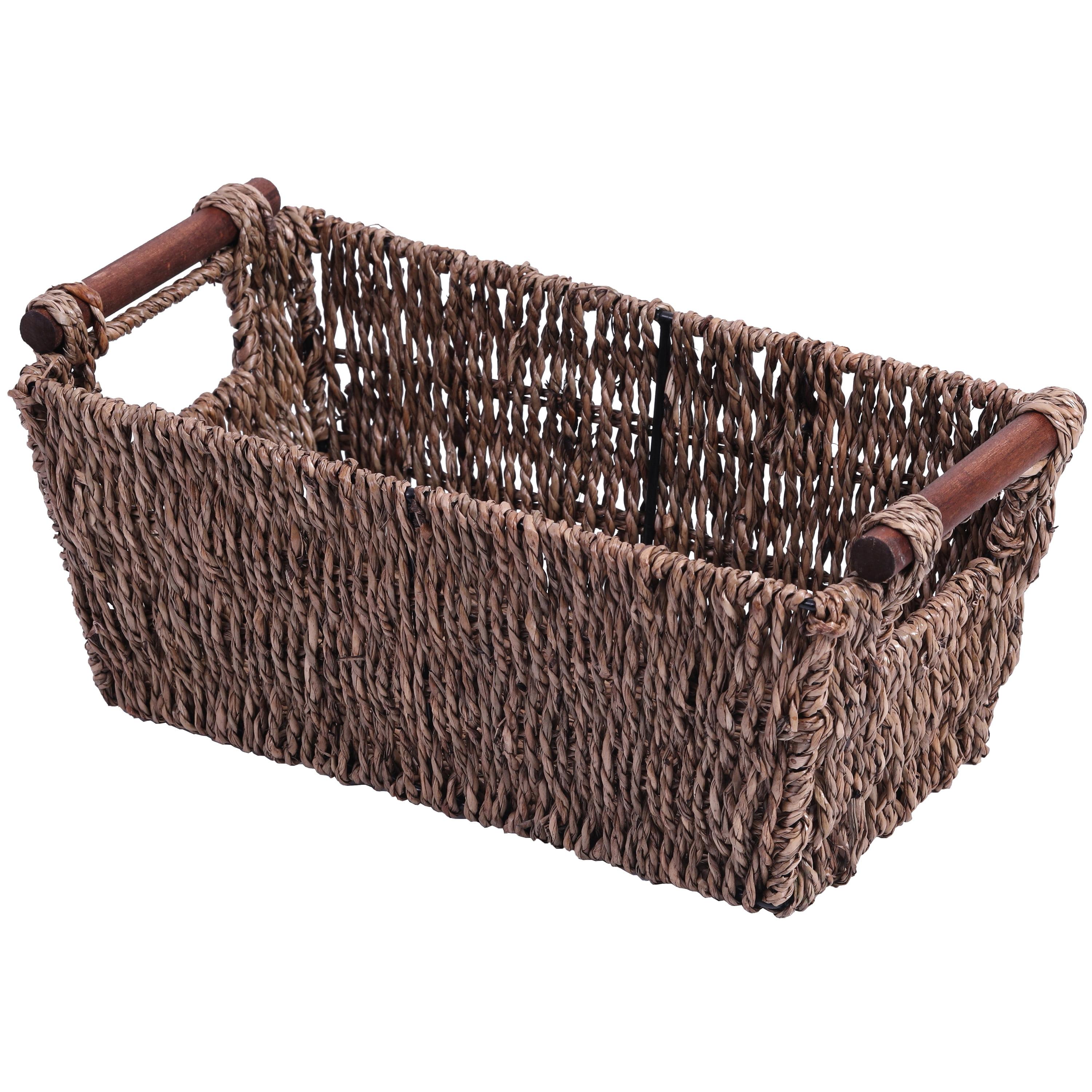 Vintiquewise Seagrass Counter-Top Basket Great for Folded Paper Towel