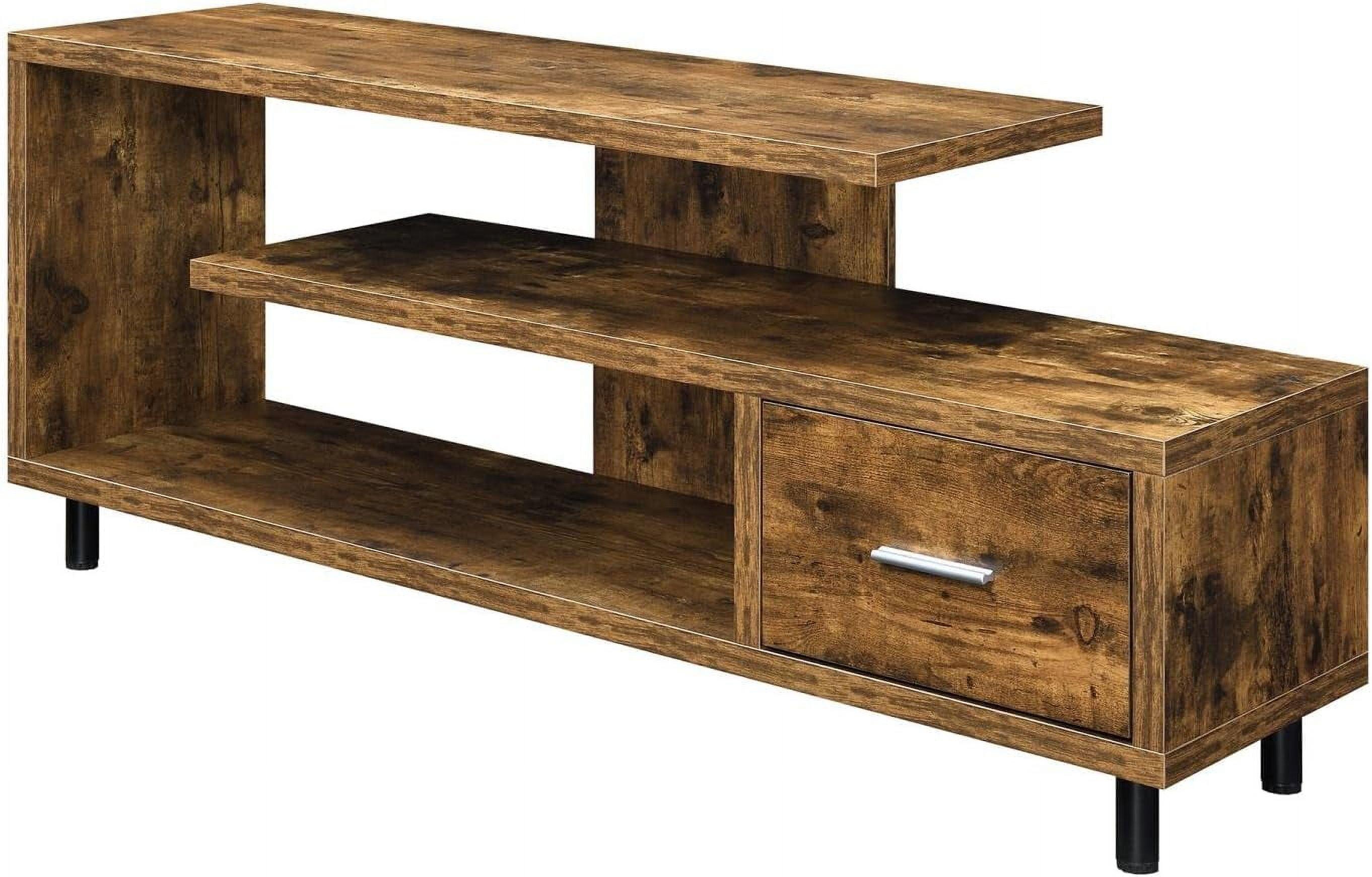 Barnwood 59" Brown Wood TV Stand with Cabinet