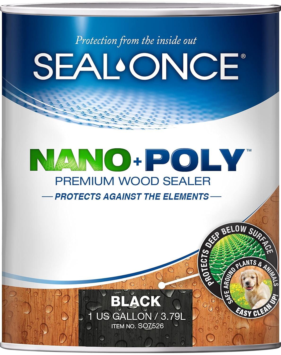 Seal-Once Black 1 Gallon Nano+Poly Premium Wood Sealer