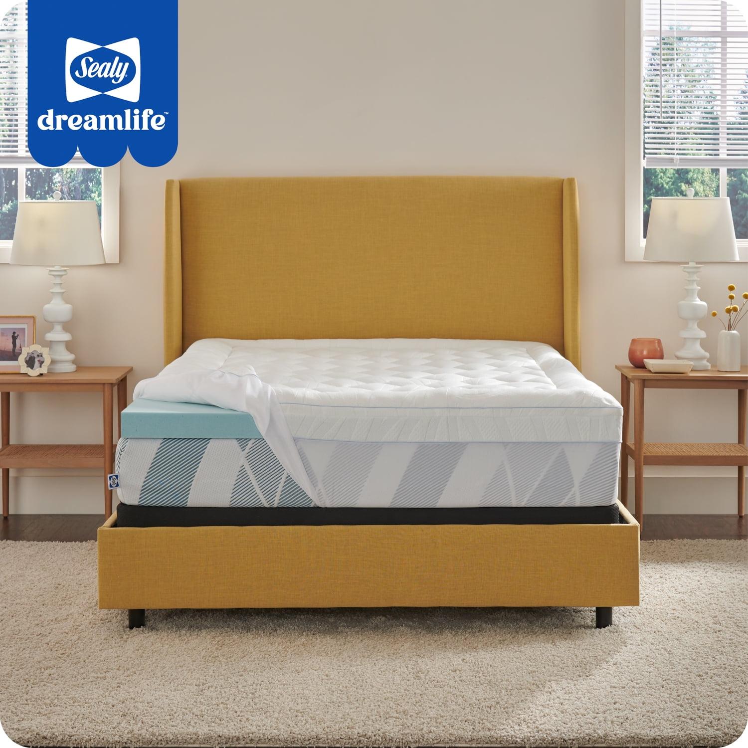 Sealy Dreamlife Full Gel Memory Foam Mattress Topper with Quilted Cooling Cover