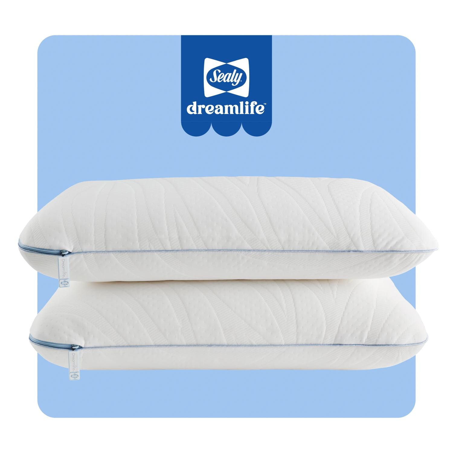 Sealy Dreamlife Memory Foam Medium Pillow, Standard - Dual Pack