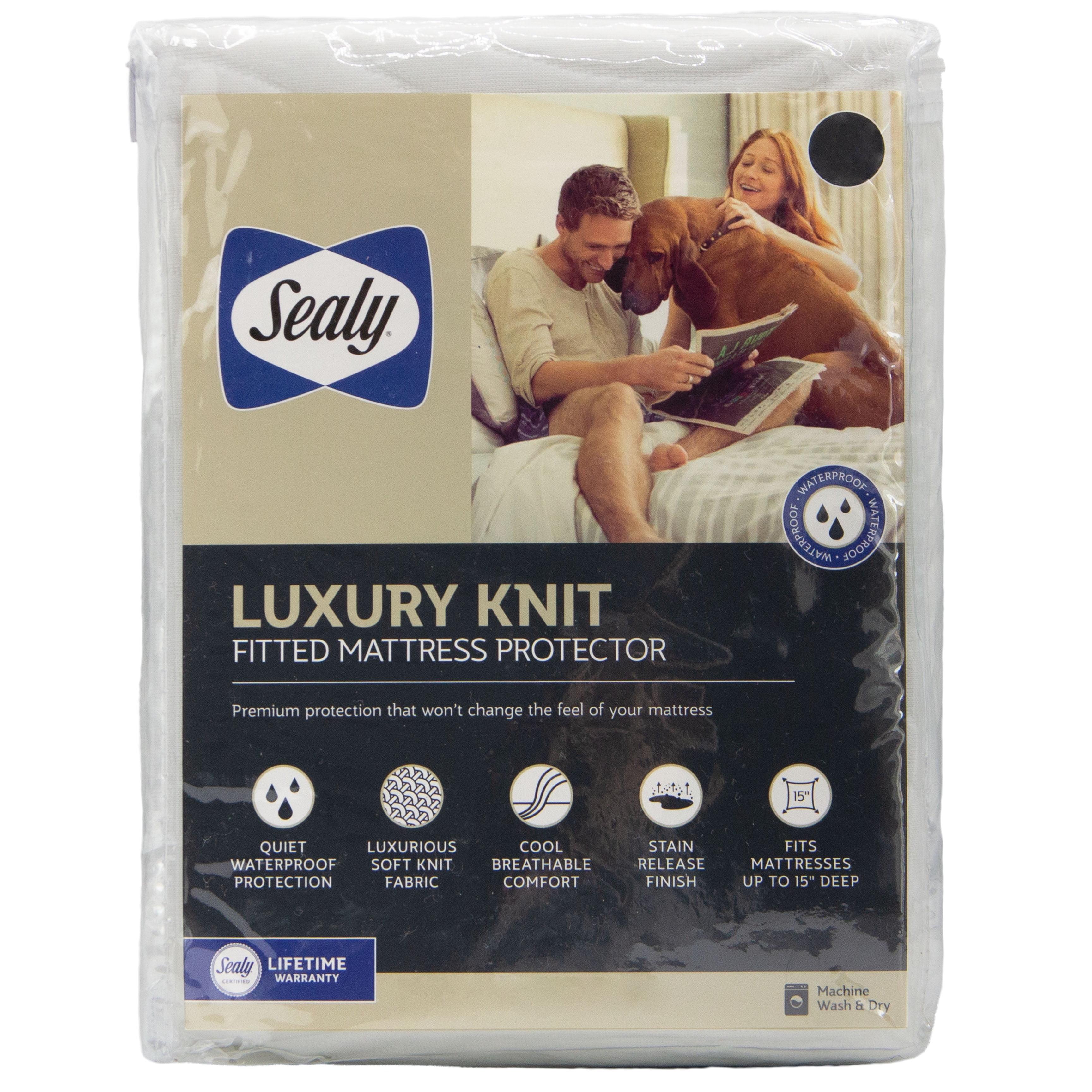 Sealy Luxury Knit Hypoallergenic Waterproof Mattress Cover