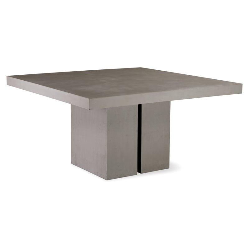 Slate Gray Square Concrete Dining Table